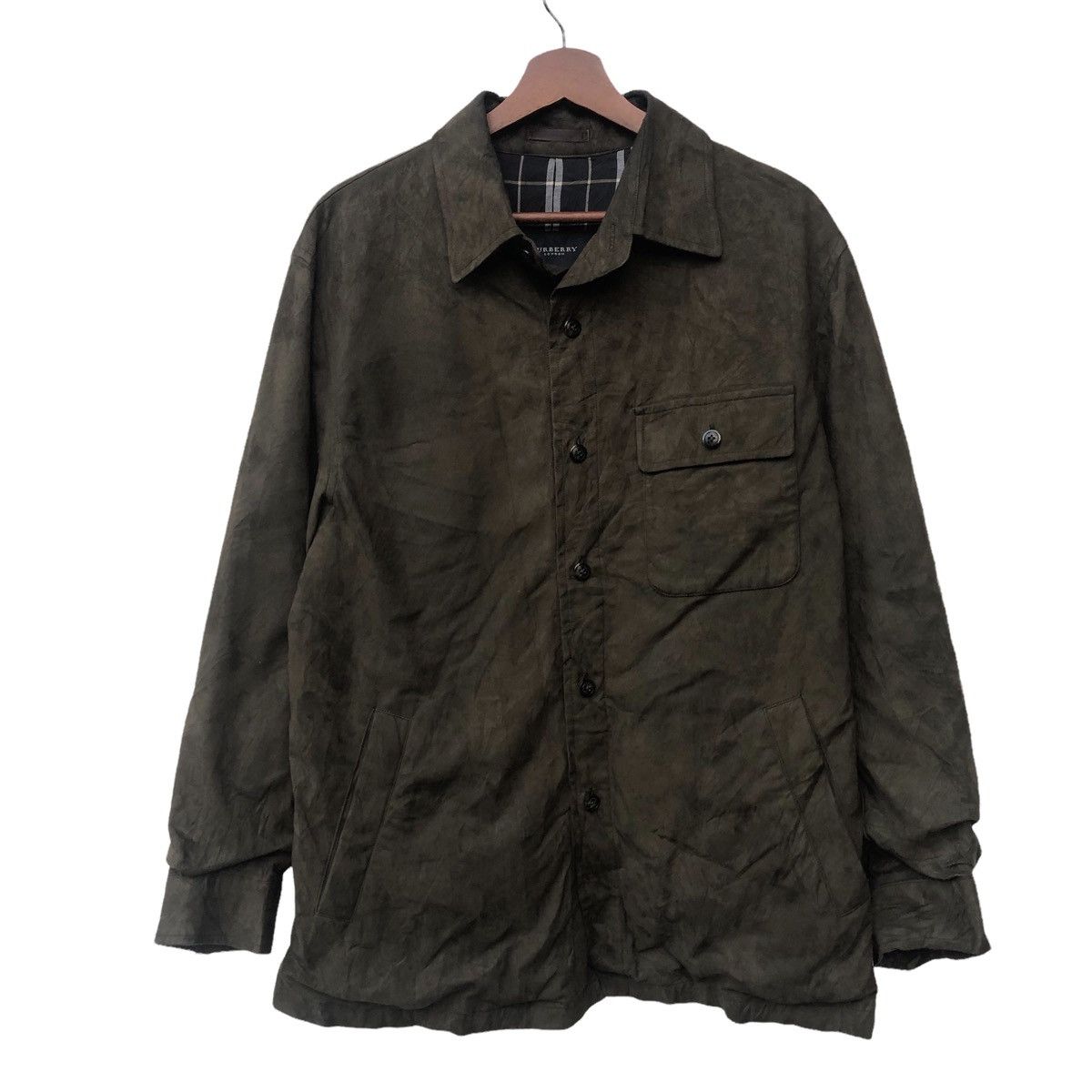 Burberry BURBERRY LEATHER WAX NOVA CHECK JACKET Size US M / EU 48-50 / 2 - 1 Thumbnail