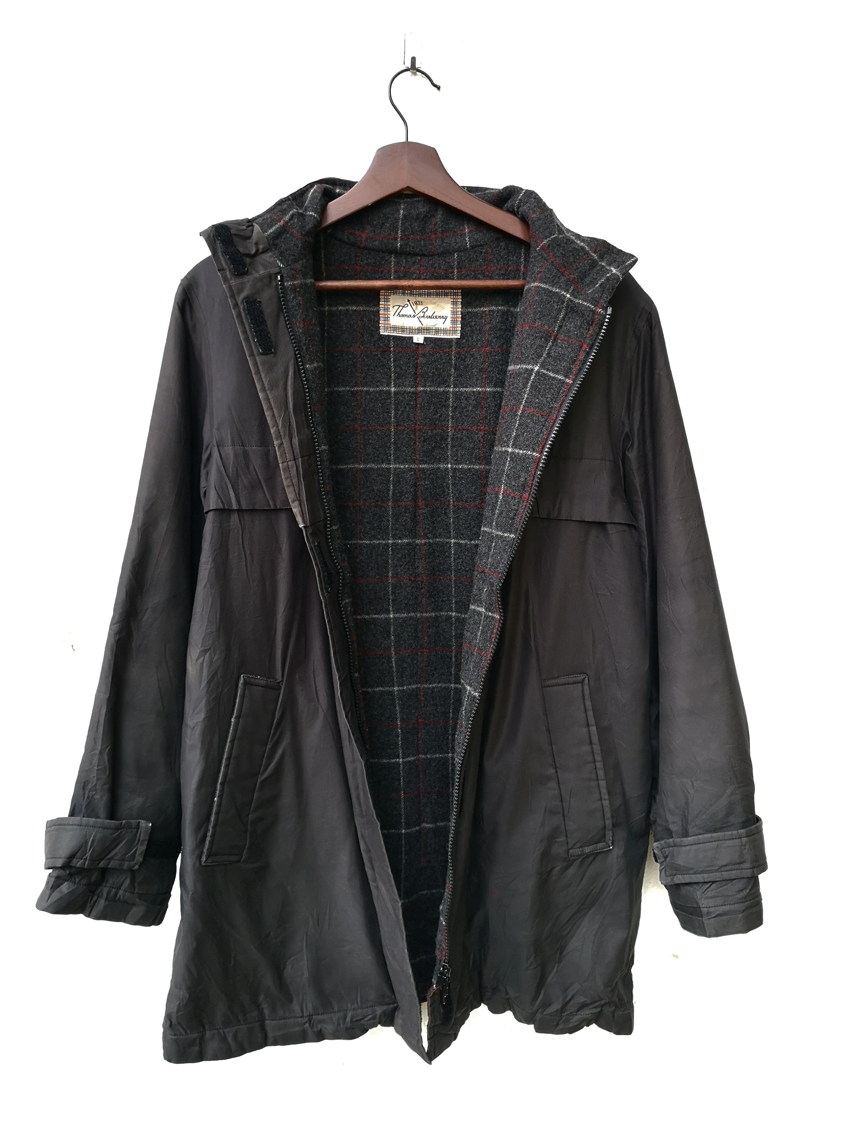 Burberry Vintage Thomas Burberry Wool Parkas Long Jacket Size US L / EU 52-54 / 3 - 3 Thumbnail
