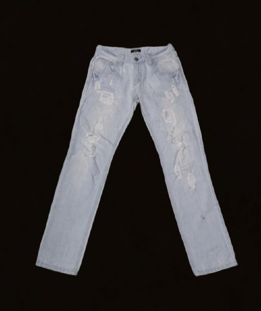 14th Addiction Japanese Brand Ryu Ryu Distressed Denim Size US 36 / EU 52 - 1 Thumbnail