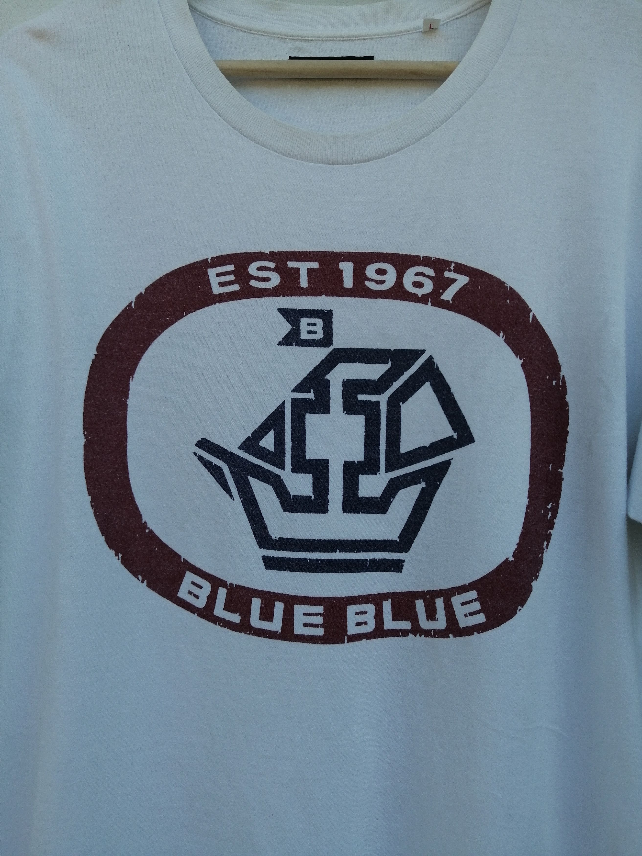 Blue Blue Japan × Vintage Vintage Tee Shirt Blue-Blue Japan Size US M / EU 48-50 / 2 - 2 Thumbnail