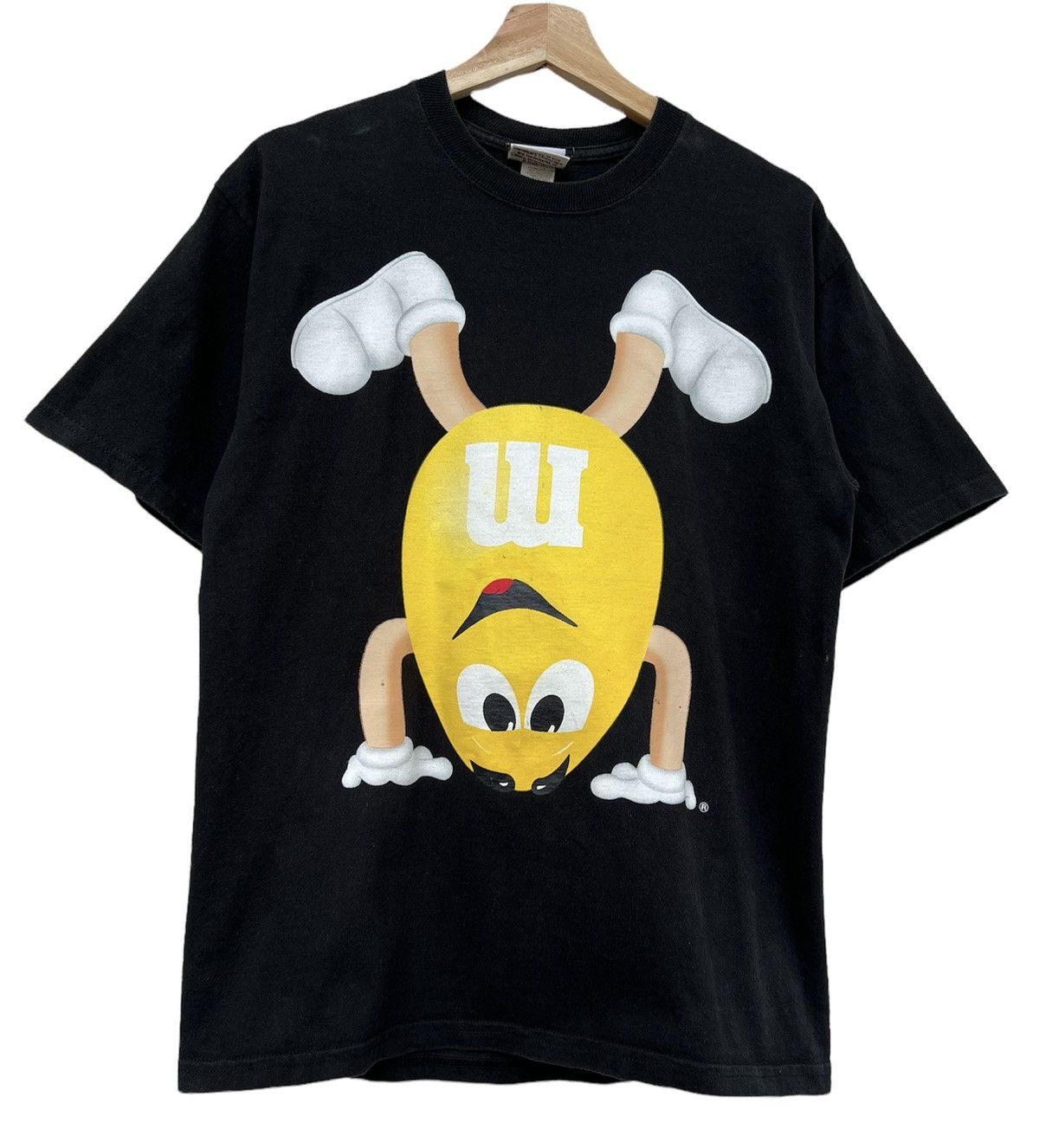 Cartoon Network × Vintage M&Ms Yellow Upside Down Mirror Tee Shirt Size US S / EU 44-46 / 1 - 2 Thumbnail