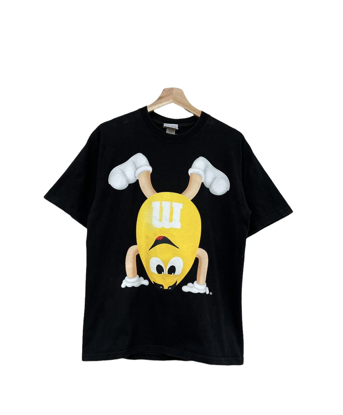 Cartoon Network × Vintage M&Ms Yellow Upside Down Mirror Tee Shirt Size US S / EU 44-46 / 1 - 1 Thumbnail