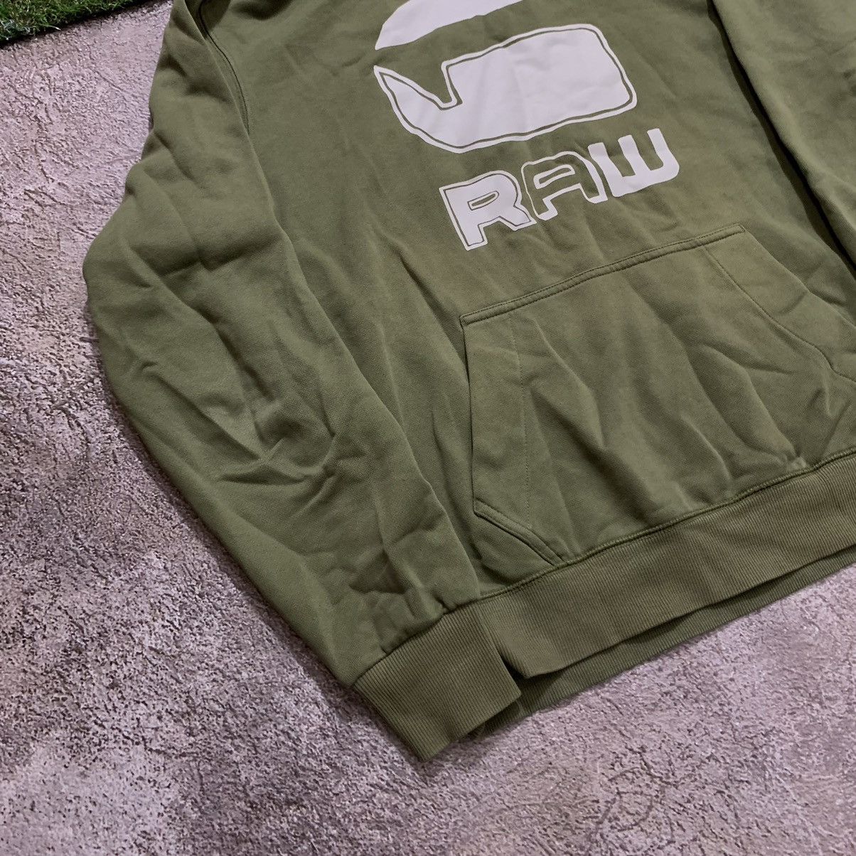 Vintage Vintage Y2K G Star Raw Logo Hoodie Khaki Streetwear Slim L Size US L / EU 52-54 / 3 - 3 Thumbnail
