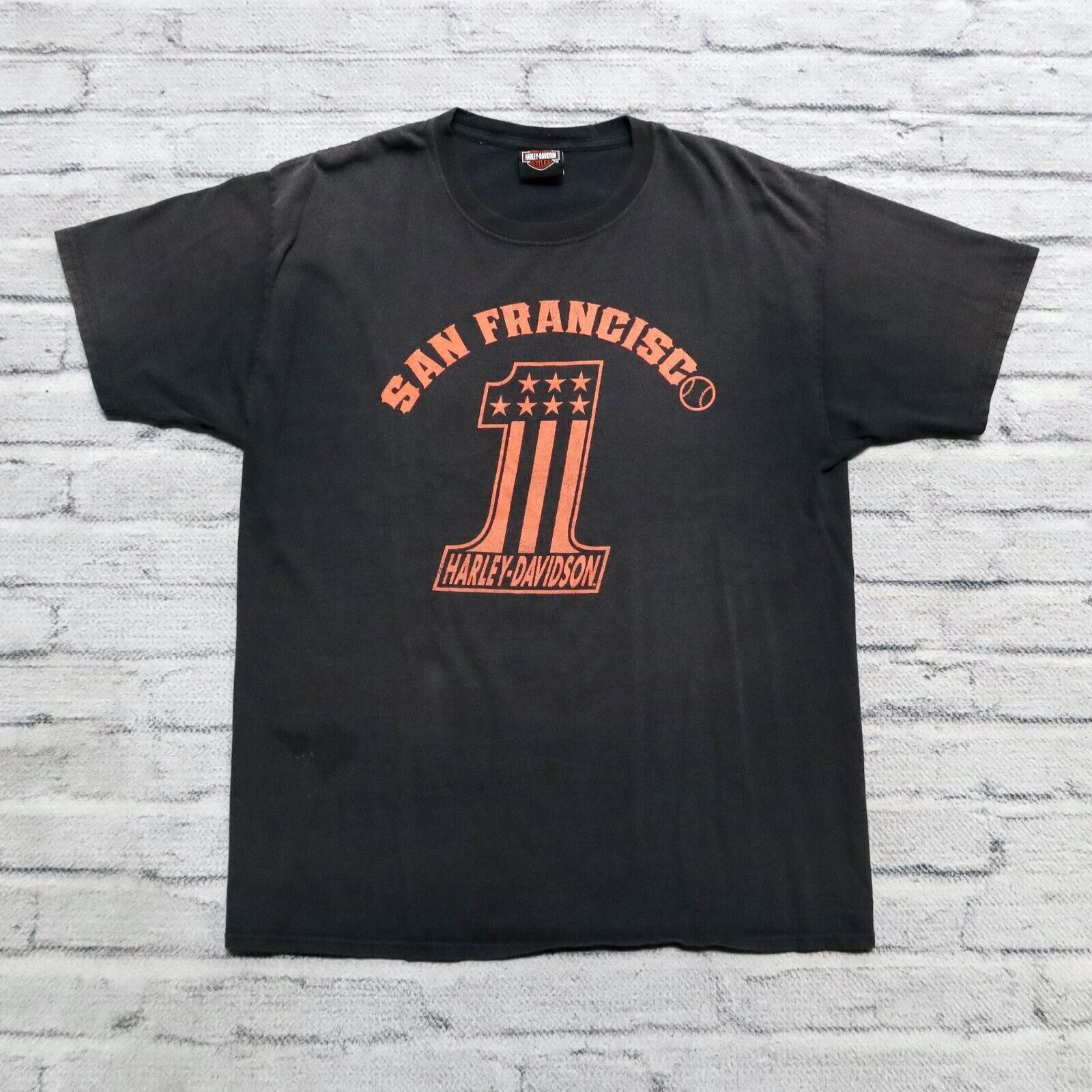 Sweat à Capuche Vintage Harley-Davidson Dudley Perkins - Flammes, Années 90, Taille XL