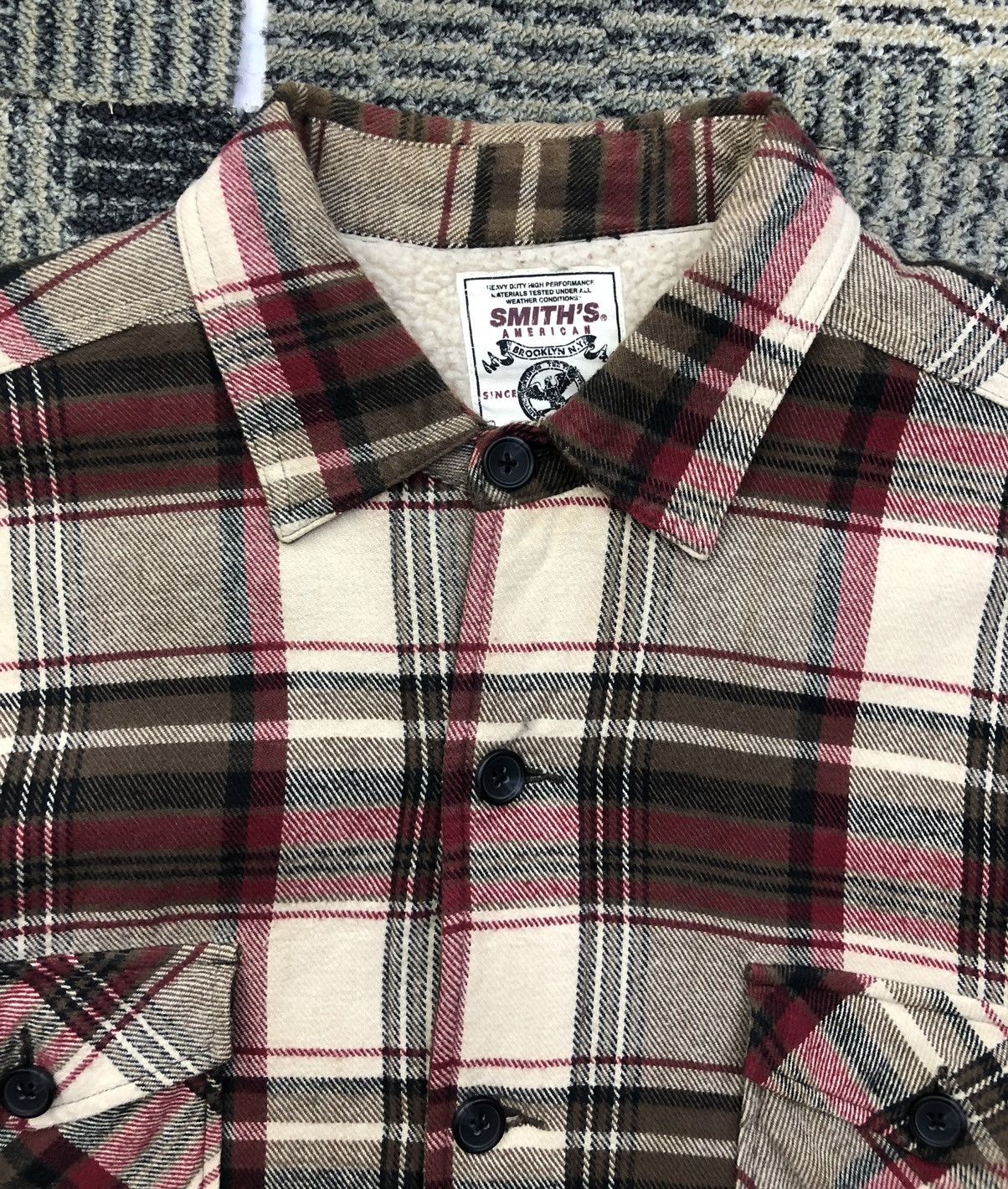 Flannel × Japanese Brand Smith's American Fleece Linen Checked Flannel Size US XXL / EU 58 / 5 - 4 Thumbnail