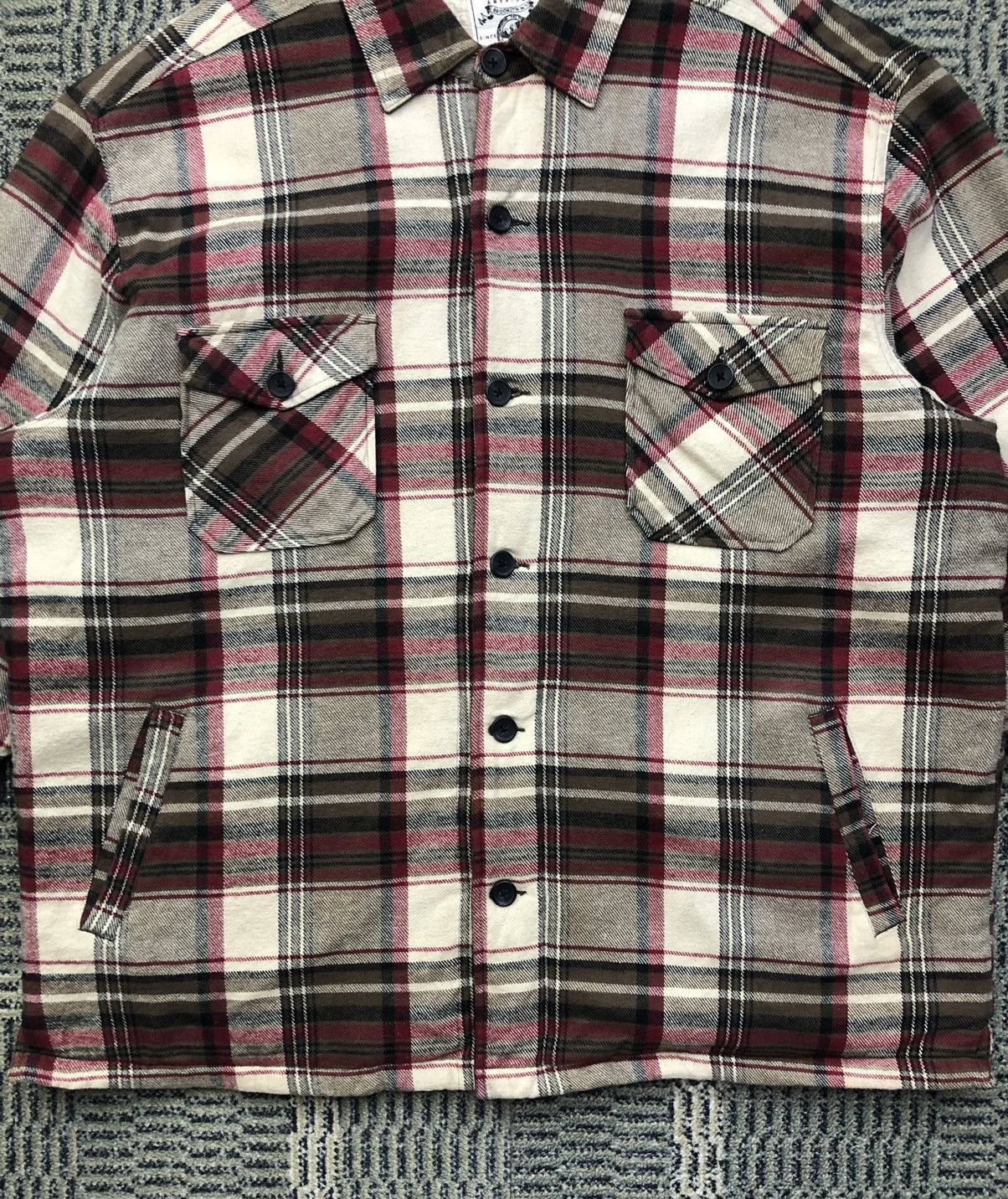 Flannel × Japanese Brand Smith's American Fleece Linen Checked Flannel Size US XXL / EU 58 / 5 - 5 Thumbnail
