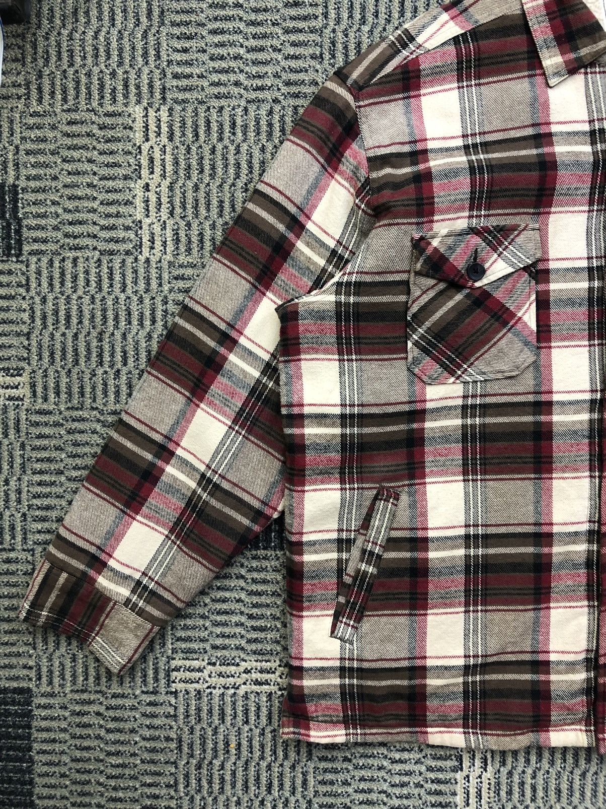 Flannel × Japanese Brand Smith's American Fleece Linen Checked Flannel Size US XXL / EU 58 / 5 - 7 Thumbnail