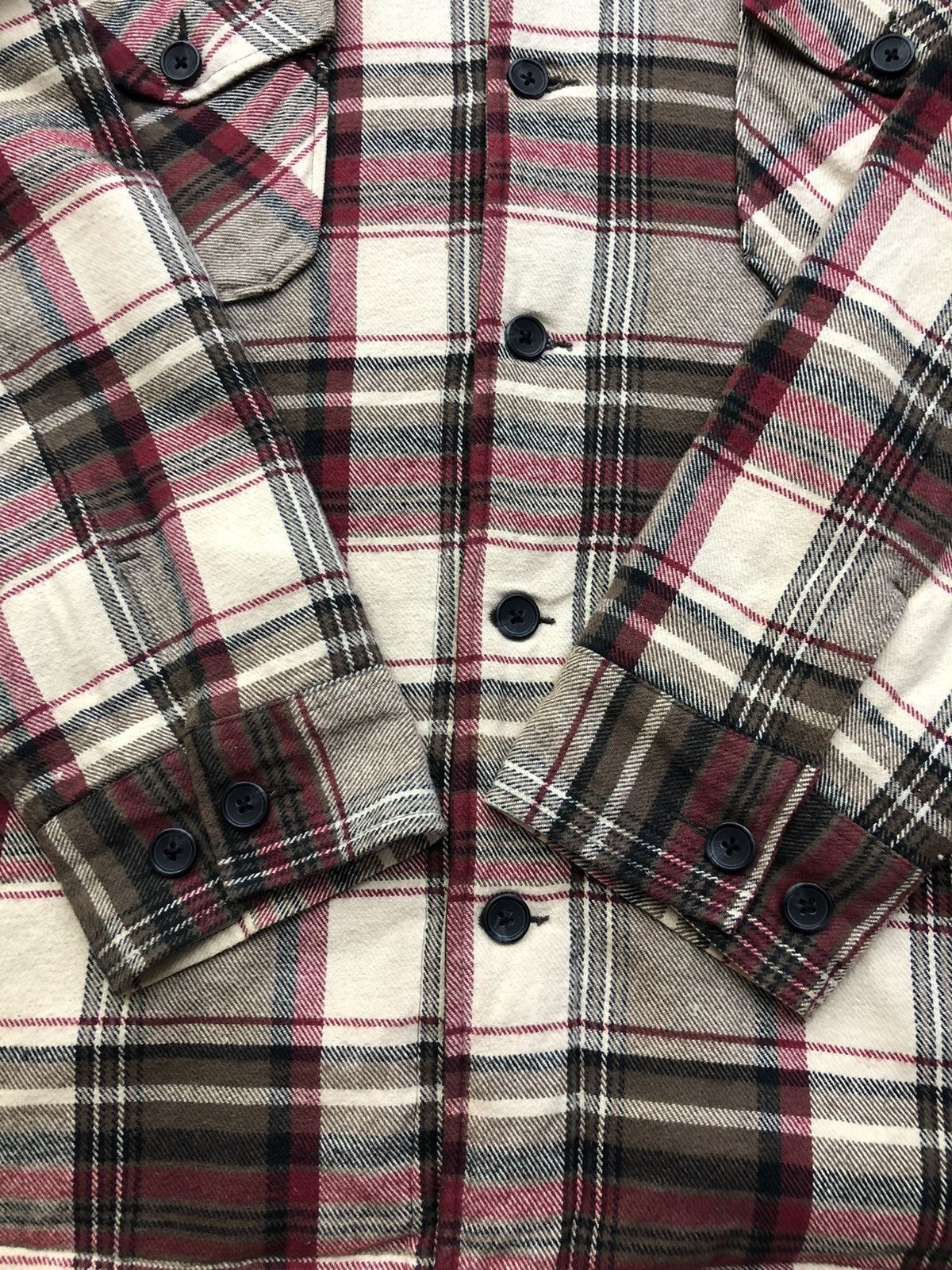 Flannel × Japanese Brand Smith's American Fleece Linen Checked Flannel Size US XXL / EU 58 / 5 - 9 Thumbnail