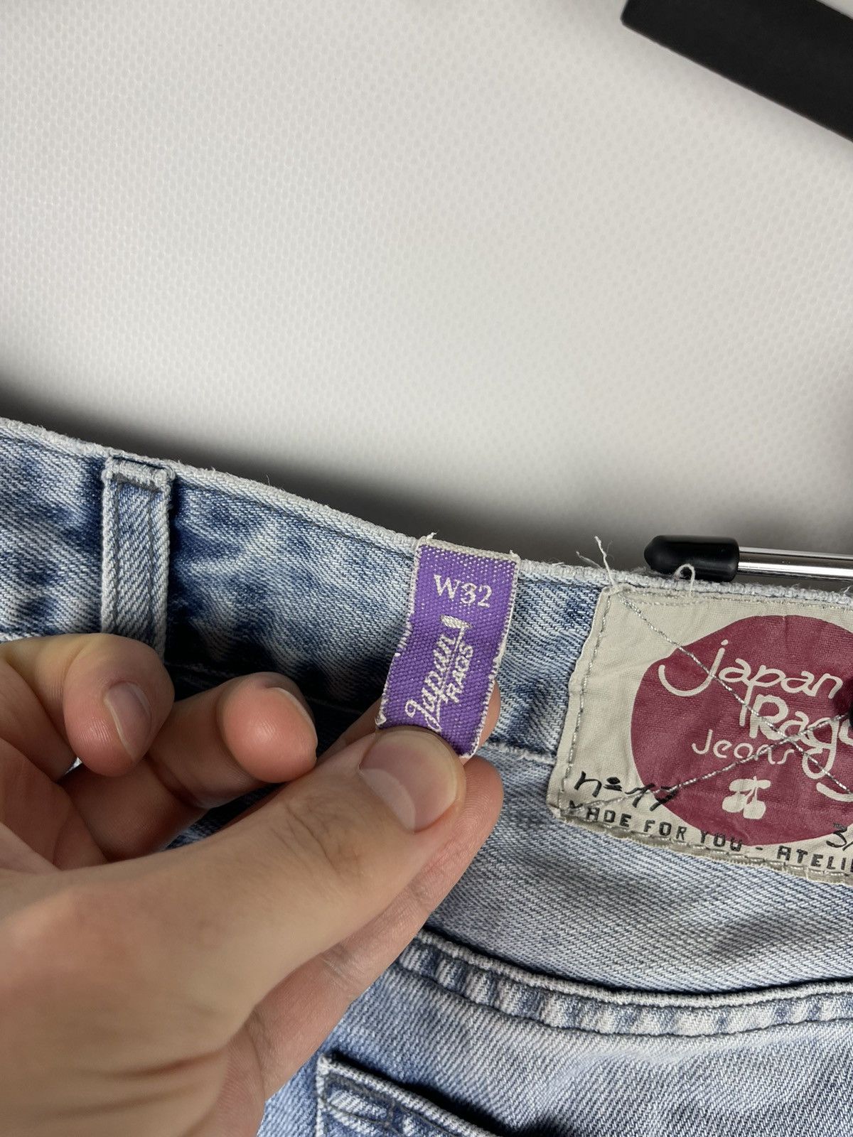 Japanese Brand Japan Rags vintage blue light distressed denim jeans pants Size US 32 / EU 48 - 13 Thumbnail