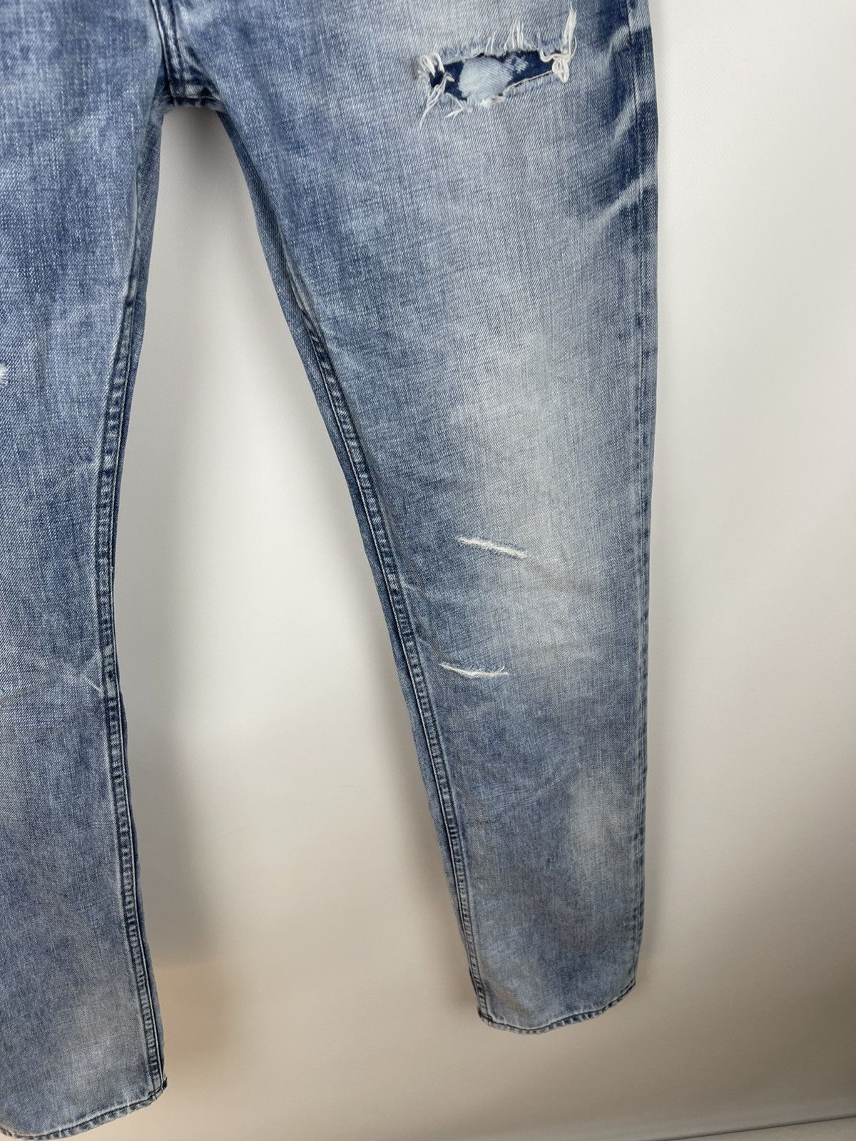 Japanese Brand Japan Rags vintage blue light distressed denim jeans pants Size US 32 / EU 48 - 5 Thumbnail
