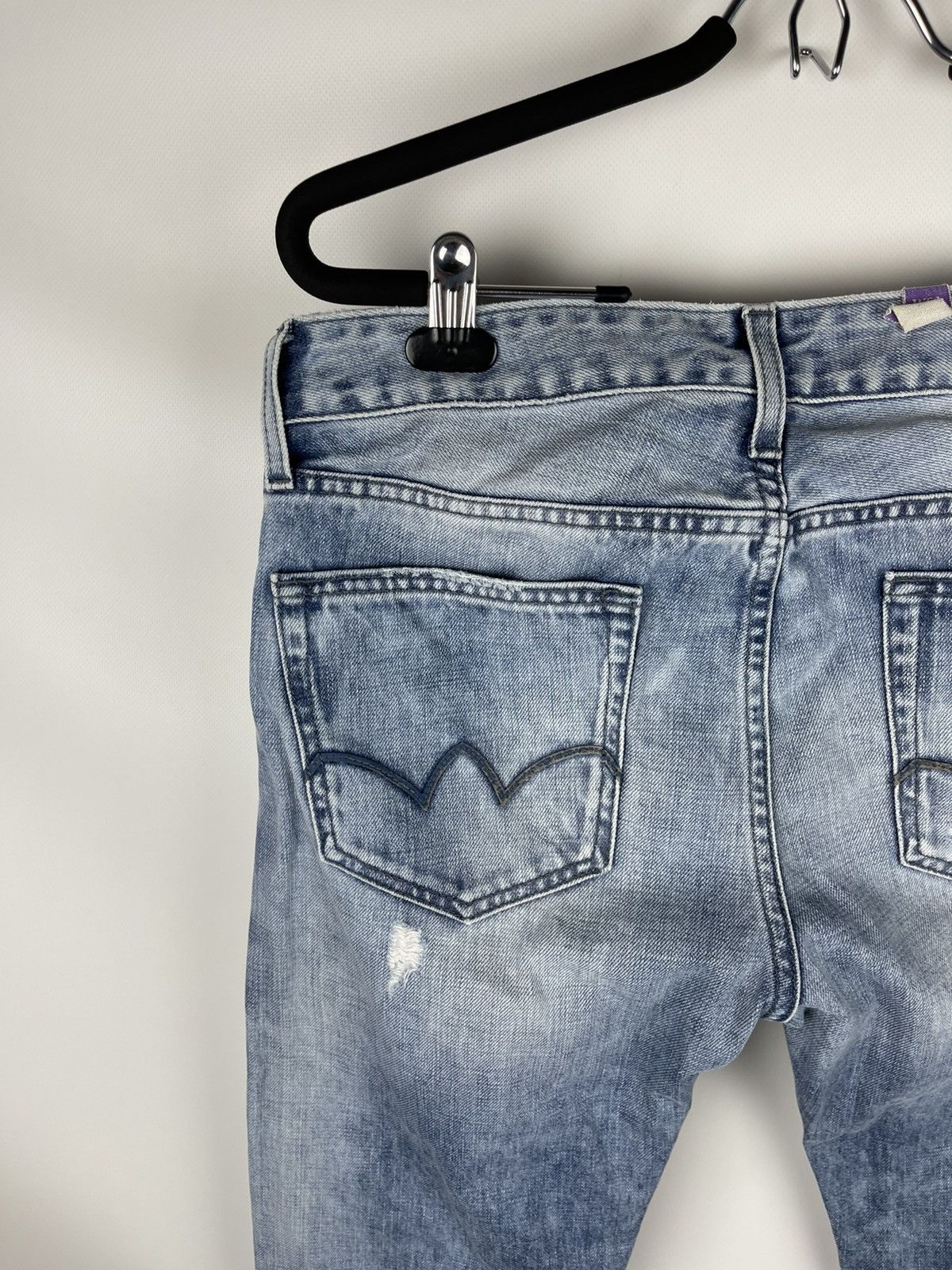Japanese Brand Japan Rags vintage blue light distressed denim jeans pants Size US 32 / EU 48 - 11 Thumbnail