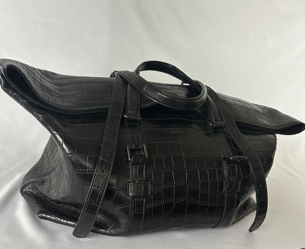 Gucci Gucci Crocodile Weekender Bag — Grey Crocodile | Brand New Size ONE SIZE - 13 Thumbnail