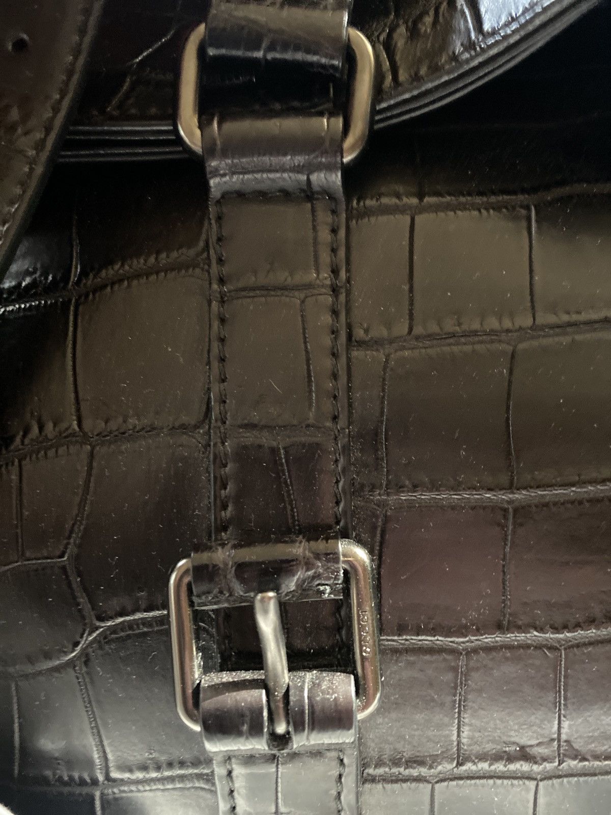Gucci Gucci Crocodile Weekender Bag — Grey Crocodile | Brand New Size ONE SIZE - 8 Thumbnail