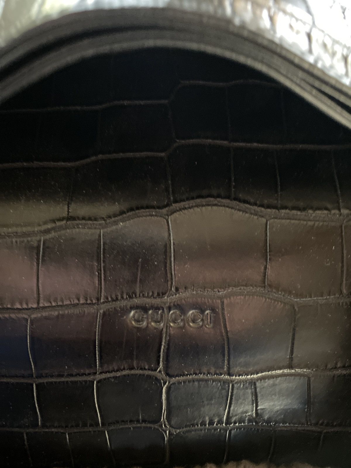 Gucci Gucci Crocodile Weekender Bag — Grey Crocodile | Brand New Size ONE SIZE - 7 Thumbnail