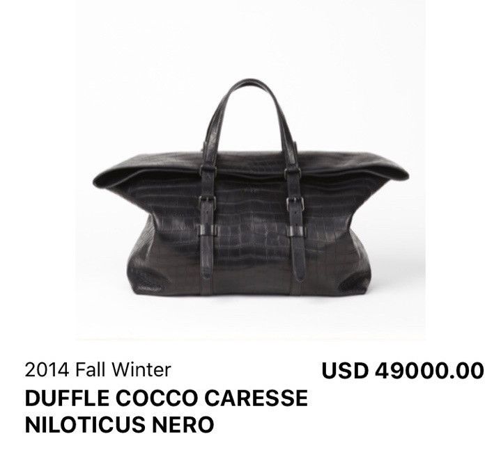 Gucci Gucci Crocodile Weekender Bag — Grey Crocodile | Brand New Size ONE SIZE - 14 Thumbnail