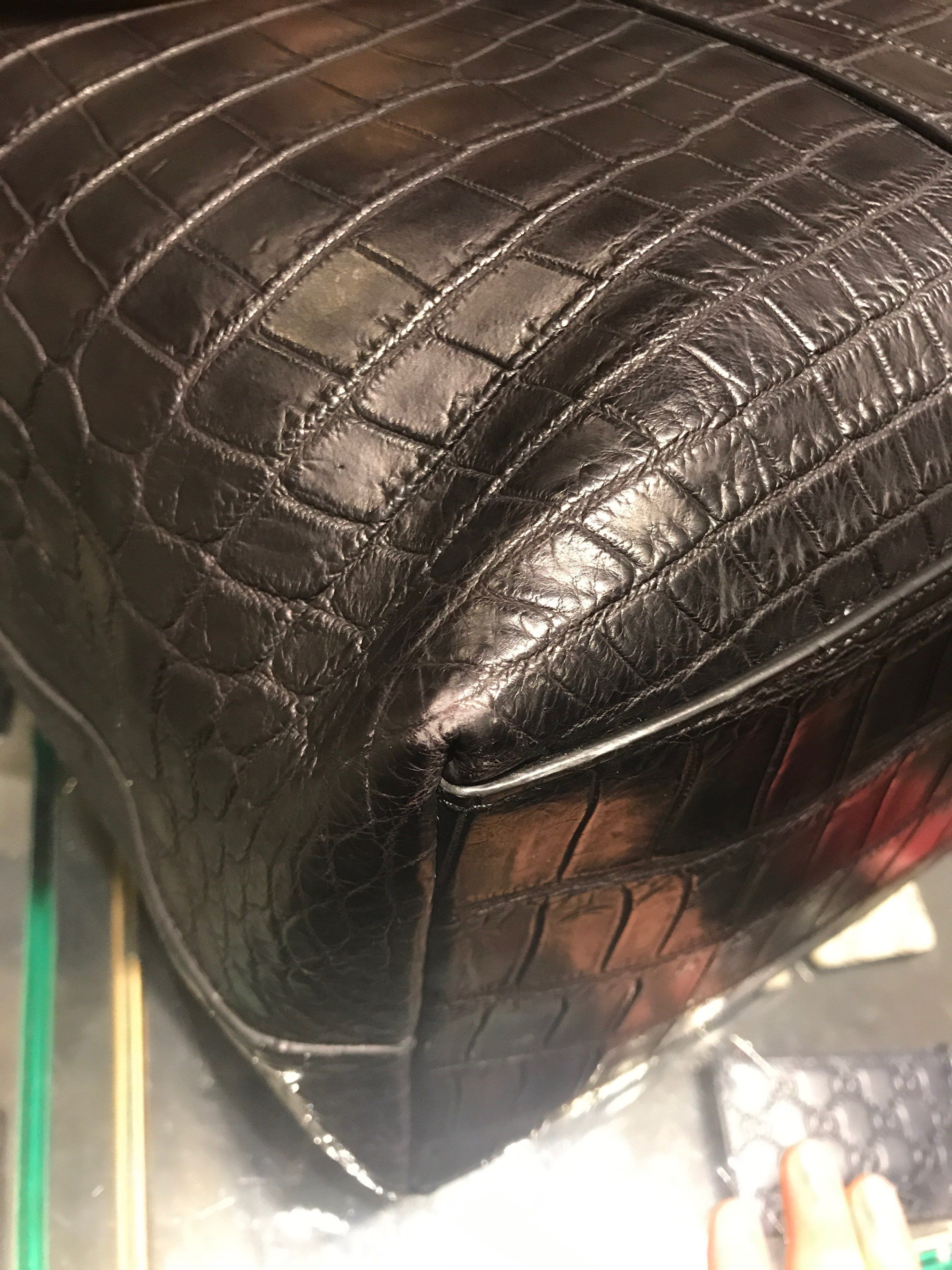 Gucci Gucci Crocodile Weekender Bag — Grey Crocodile | Brand New Size ONE SIZE - 6 Thumbnail
