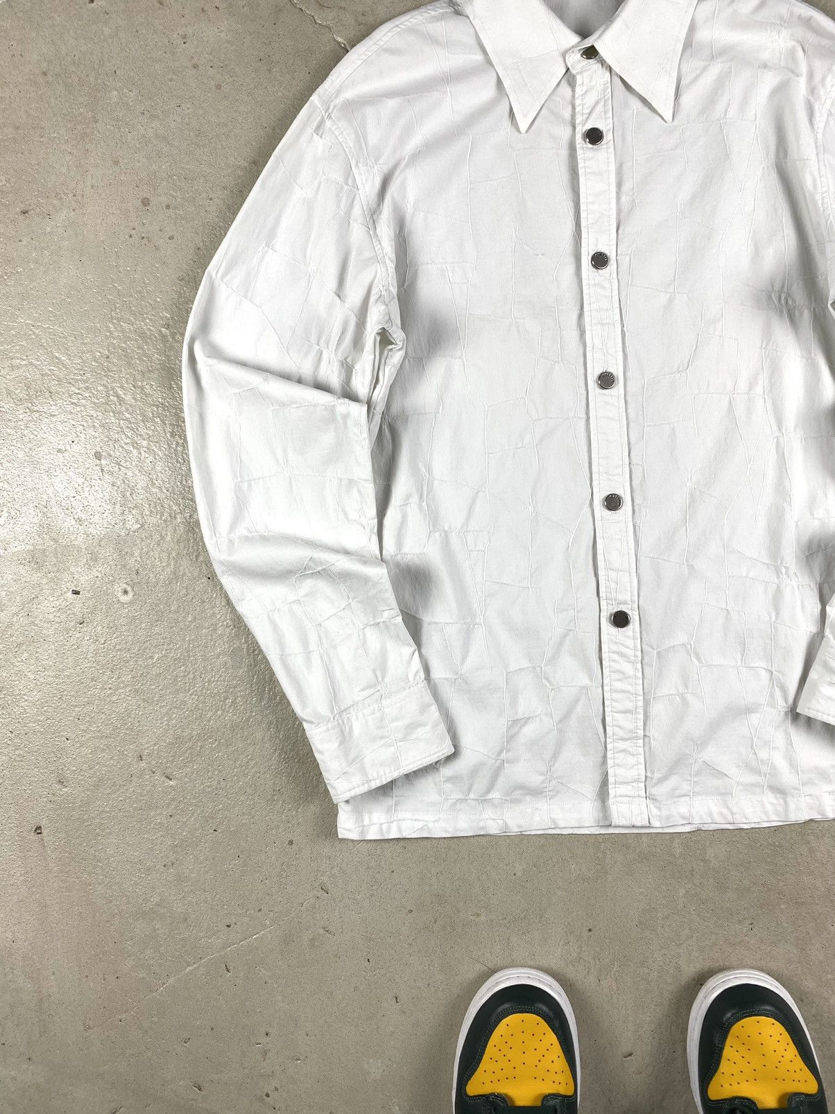 Japanese Brand Vintage Cabbeen Japan Brand Shirt Up Crumpled Style Size US L / EU 52-54 / 3 - 3 Thumbnail