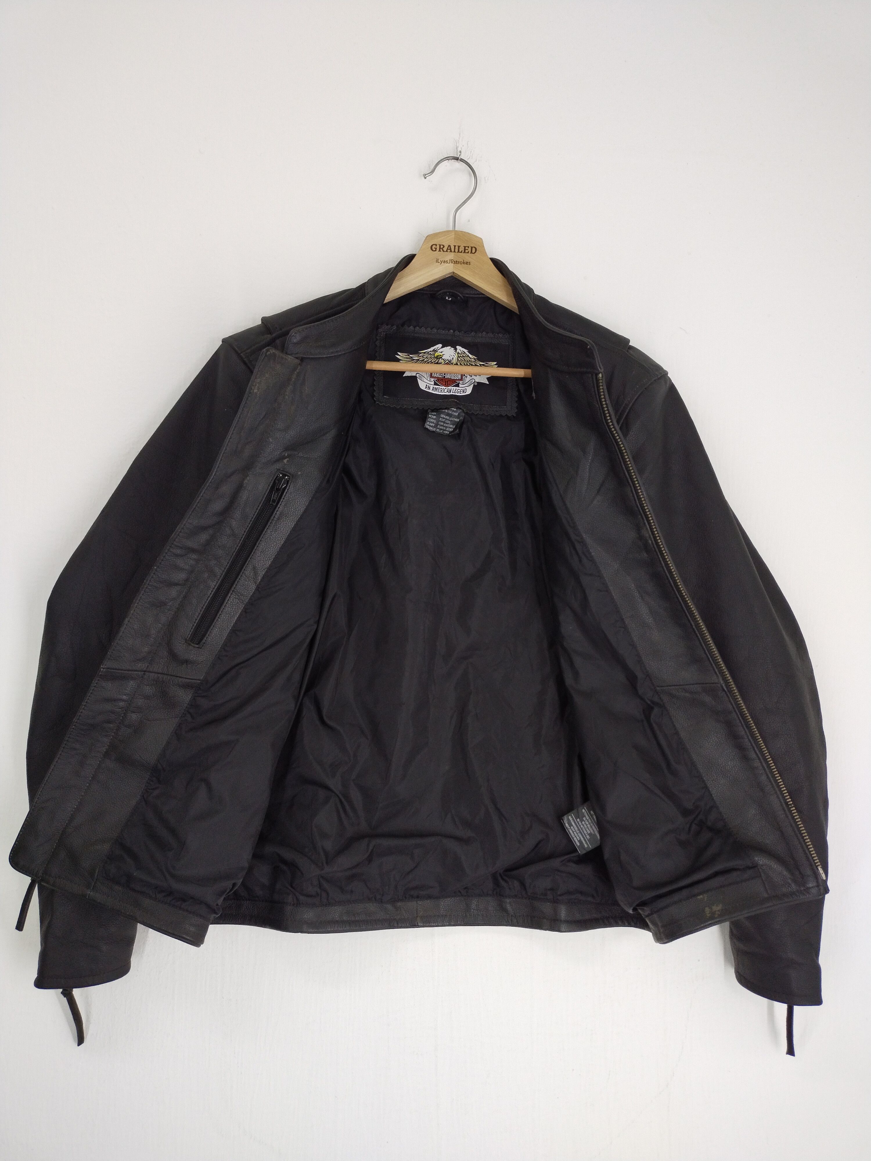 Harley Davidson VINTAGE HD-378 SMALL LOGO LEATHER JACKET Size US M / EU 48-50 / 2 - 7 Thumbnail