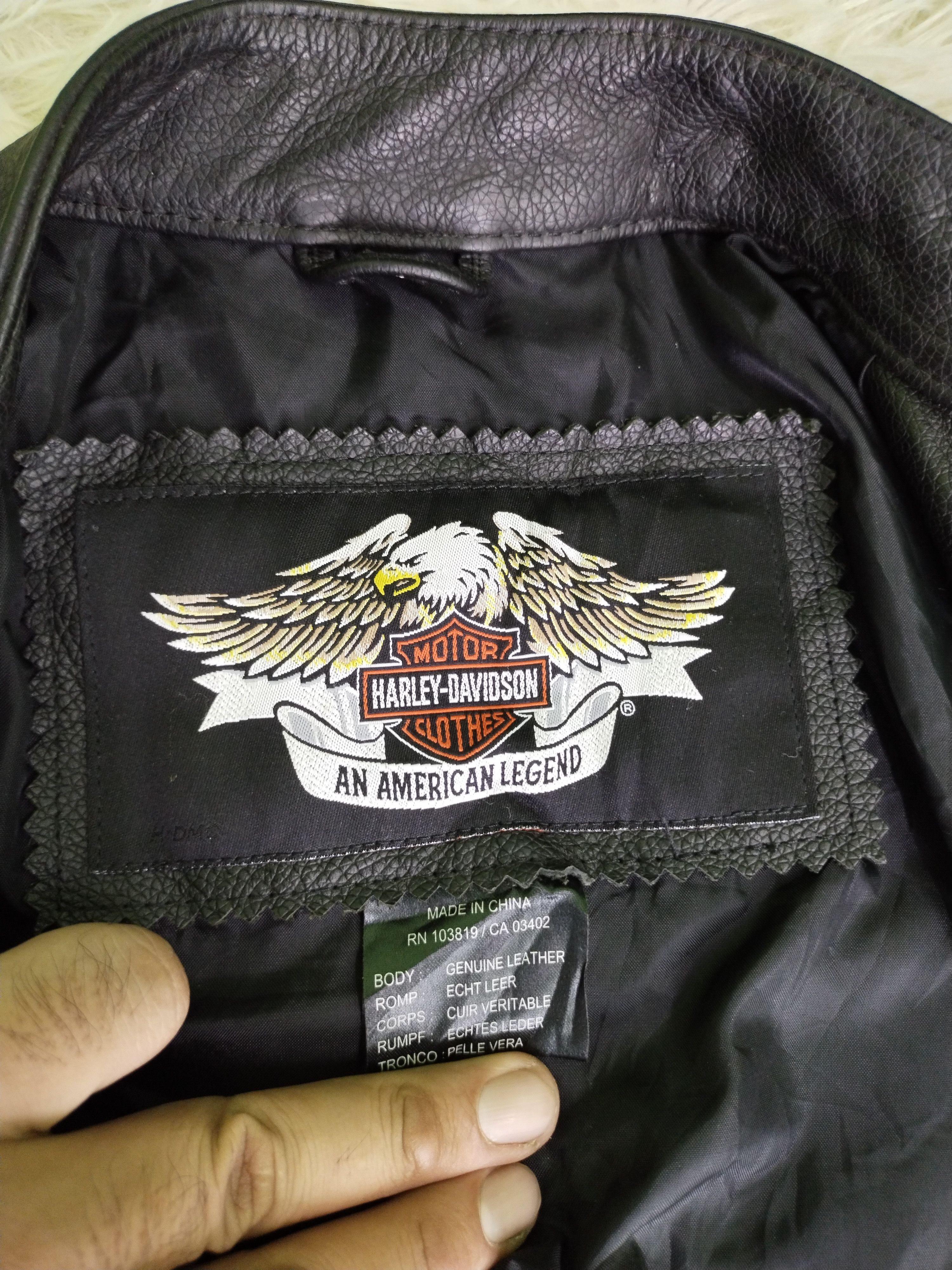 Harley Davidson VINTAGE HD-378 SMALL LOGO LEATHER JACKET Size US M / EU 48-50 / 2 - 16 Thumbnail