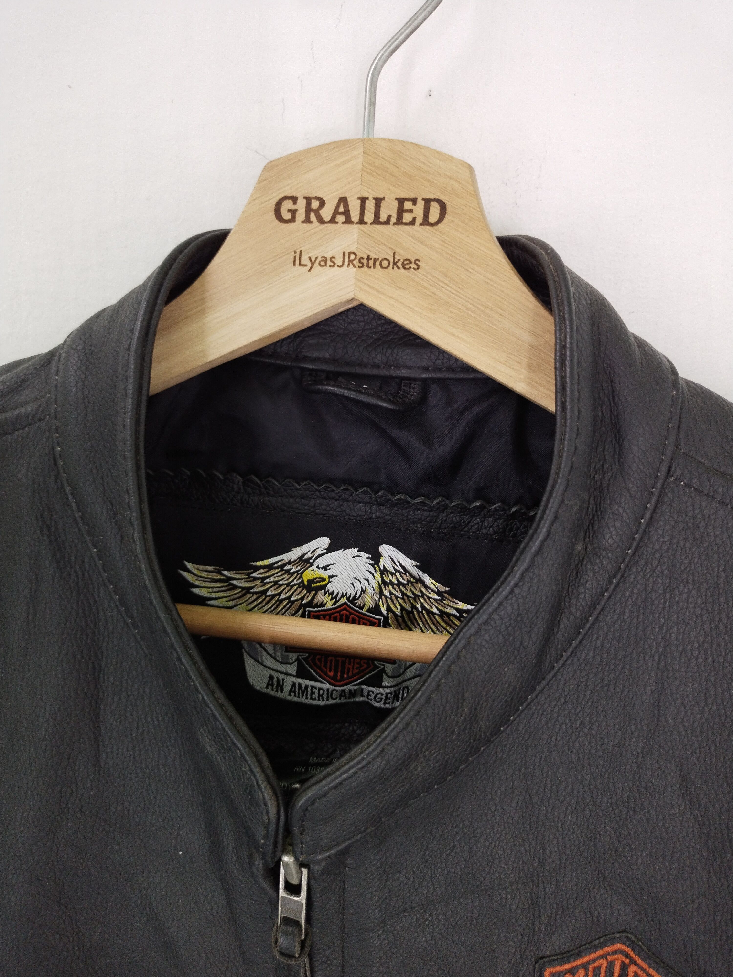 Harley Davidson VINTAGE HD-378 SMALL LOGO LEATHER JACKET Size US M / EU 48-50 / 2 - 24 Thumbnail