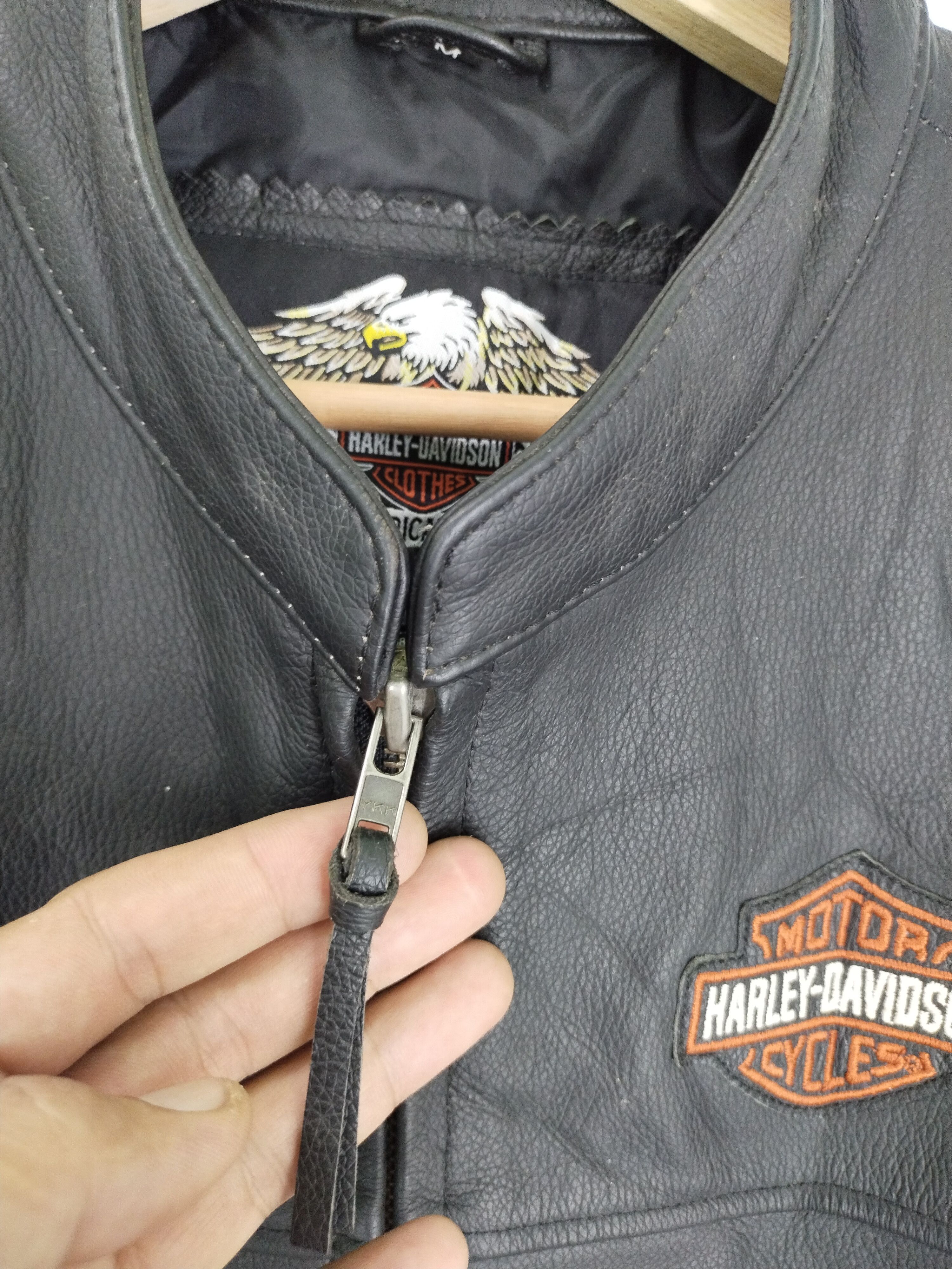 Harley Davidson VINTAGE HD-378 SMALL LOGO LEATHER JACKET Size US M / EU 48-50 / 2 - 12 Thumbnail