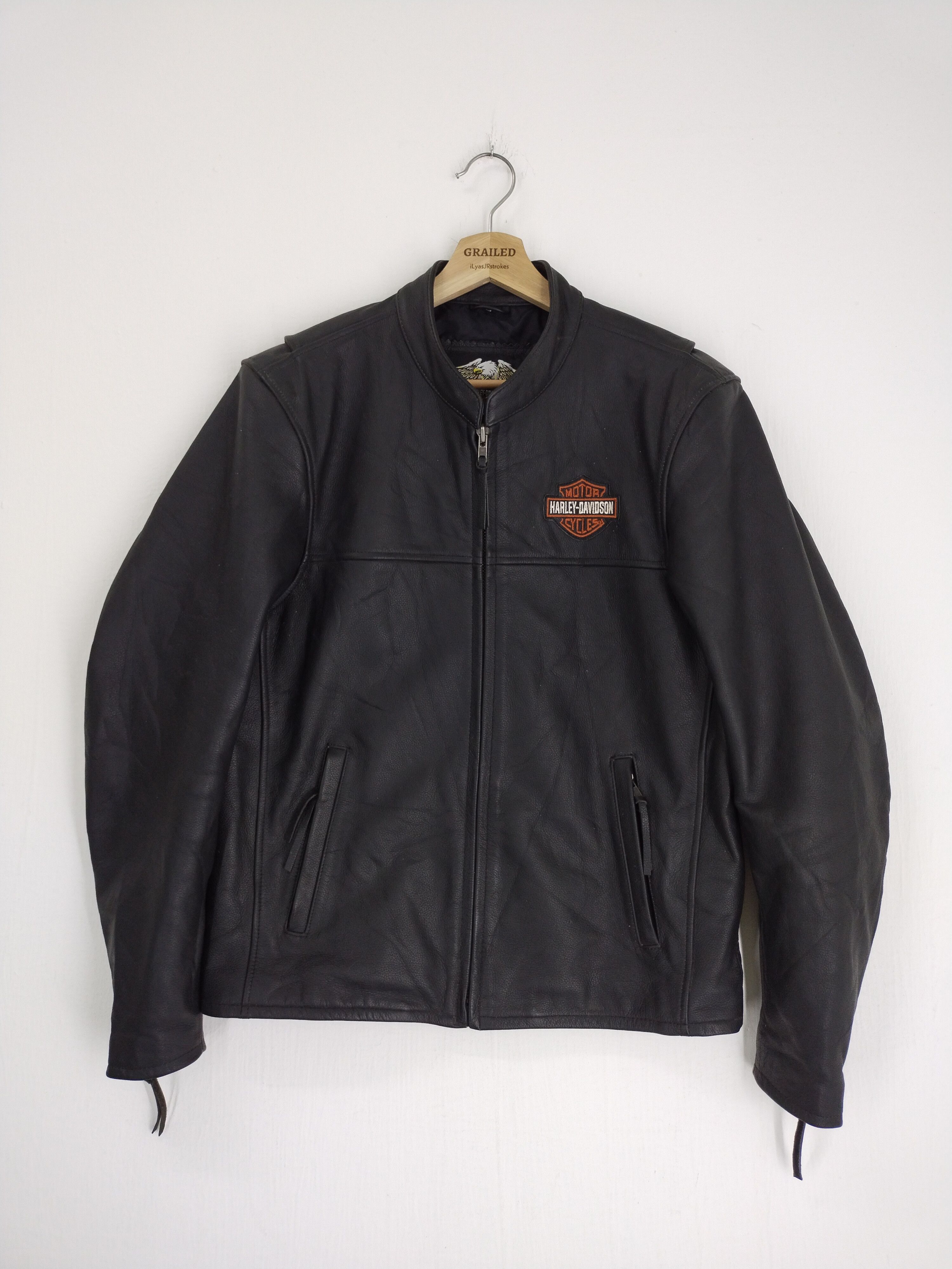 Harley Davidson VINTAGE HD-378 SMALL LOGO LEATHER JACKET Size US M / EU 48-50 / 2 - 1 Thumbnail