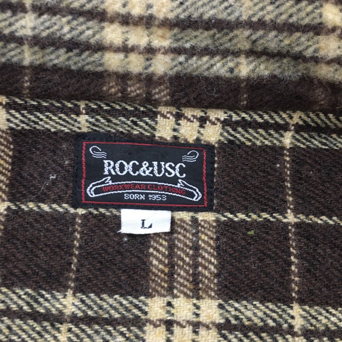 Japanese Brand Roc & Usc Workwear Brown Tartan Size US L / EU 52-54 / 3 - 11 Thumbnail