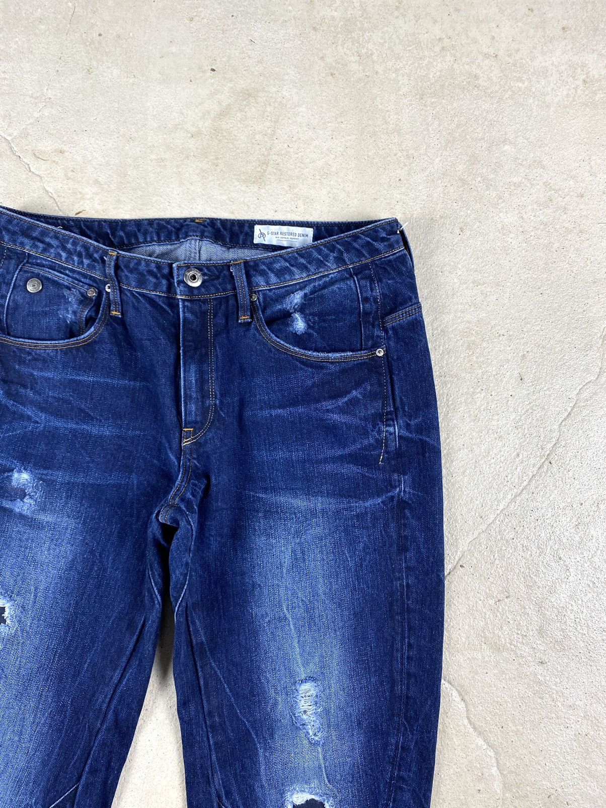 G-Star Distressed G Star Raw 3d Denim Pants Patchwork Size US 30 / EU 46 - 8 Thumbnail