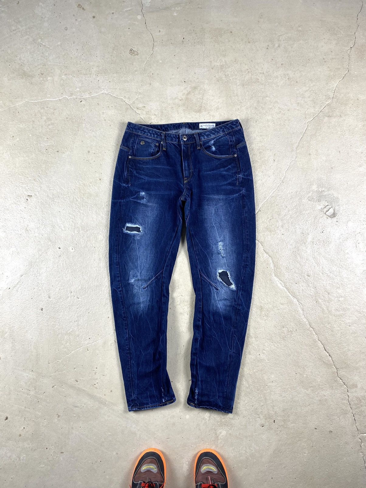 G-Star Distressed G Star Raw 3d Denim Pants Patchwork Size US 30 / EU 46 - 1 Thumbnail