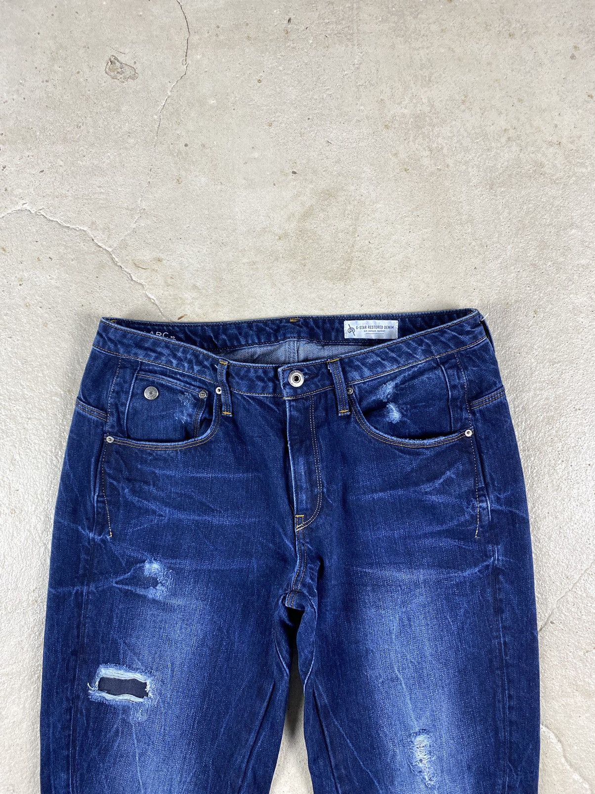 G-Star Distressed G Star Raw 3d Denim Pants Patchwork Size US 30 / EU 46 - 3 Thumbnail