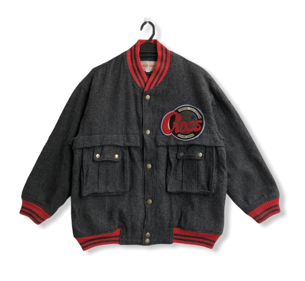 VINTAGE WINTER COLLECTION C.CROSS WOOL VARSITY