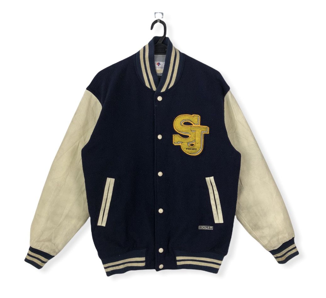 VINTAGE 80'S DESCENTE STADIUM WOOL VARSITY JACKET