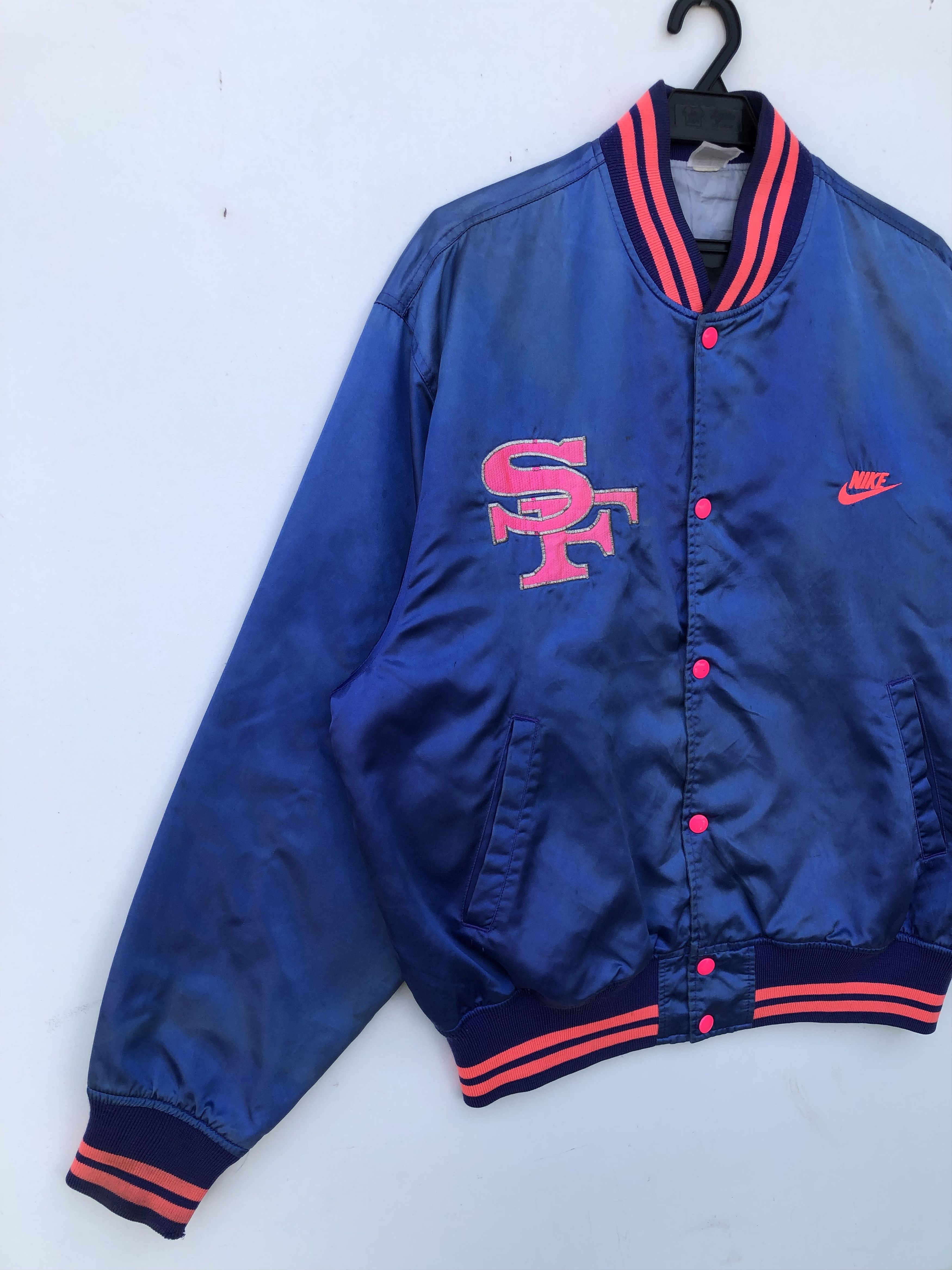 NFL RARE🔥VINTAGE 1992 49ERS NIKE SATIN LOOSE VARSITY DISTRESSED Size US L / EU 52-54 / 3 - 3 Thumbnail