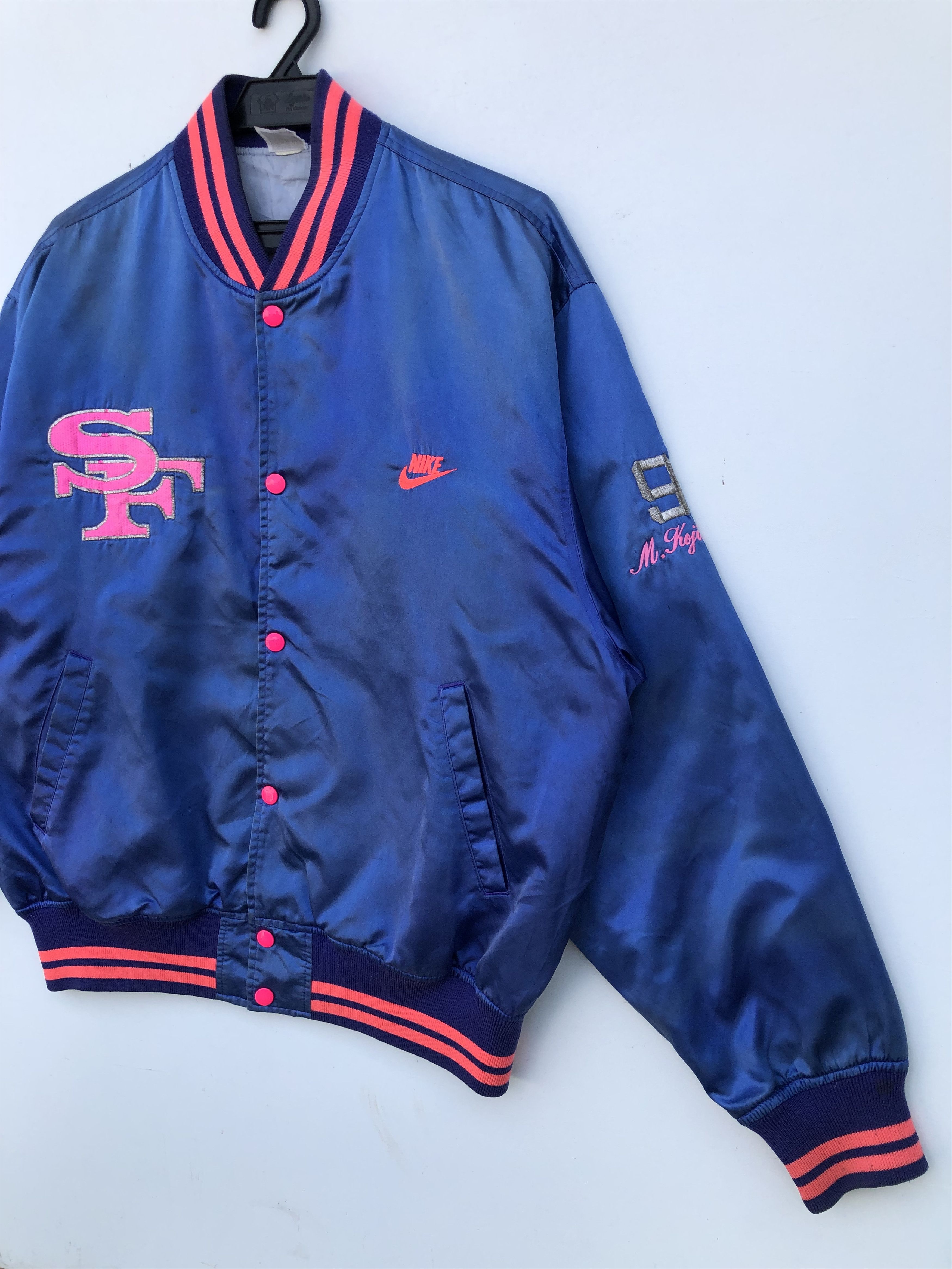 NFL RARE🔥VINTAGE 1992 49ERS NIKE SATIN LOOSE VARSITY DISTRESSED Size US L / EU 52-54 / 3 - 4 Thumbnail