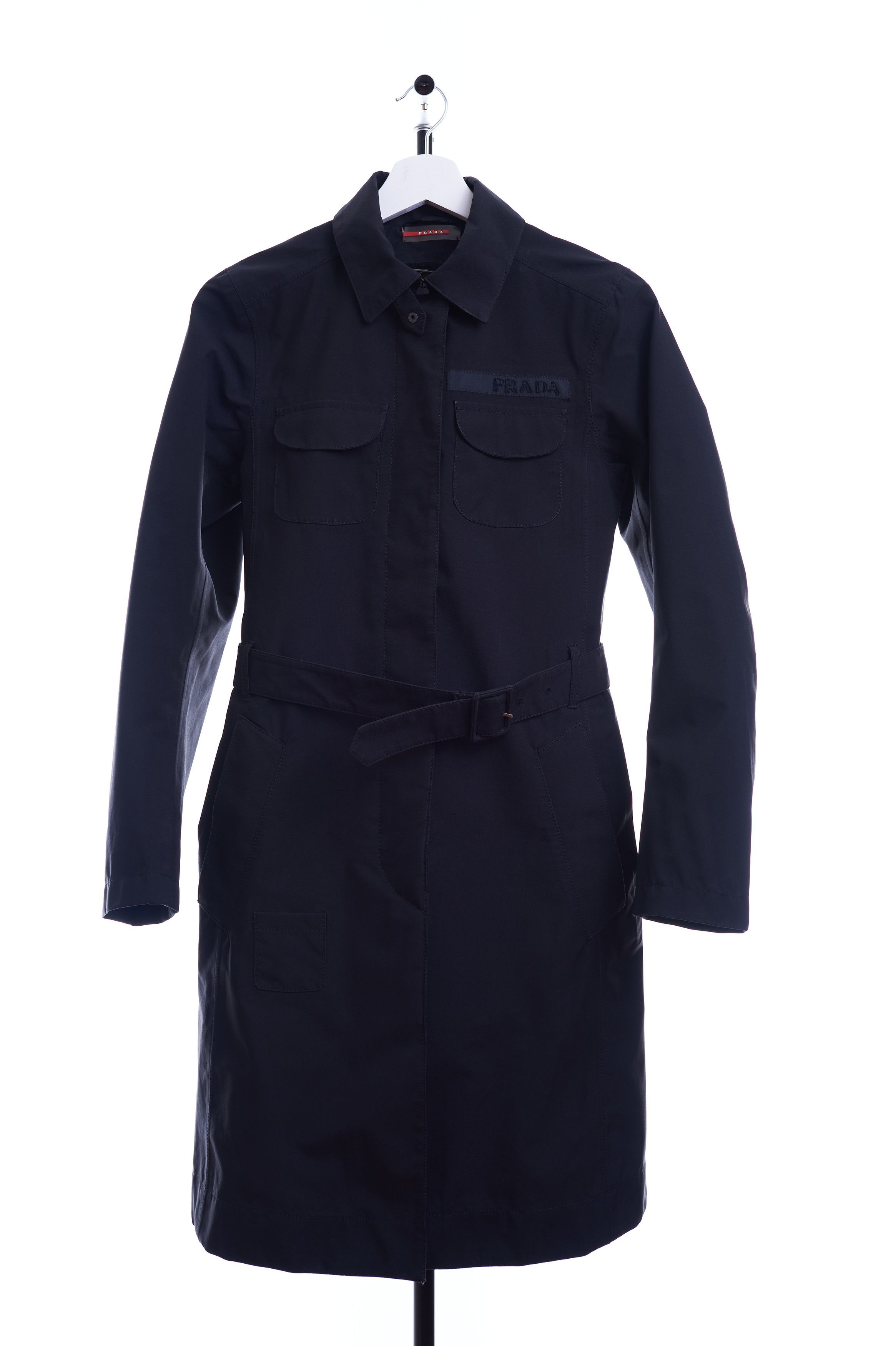 07s PRADA SPORTS GORE‑TEX trench coat Womens PRADA Sport Gore-Tex Trench Jacket Black Size 38