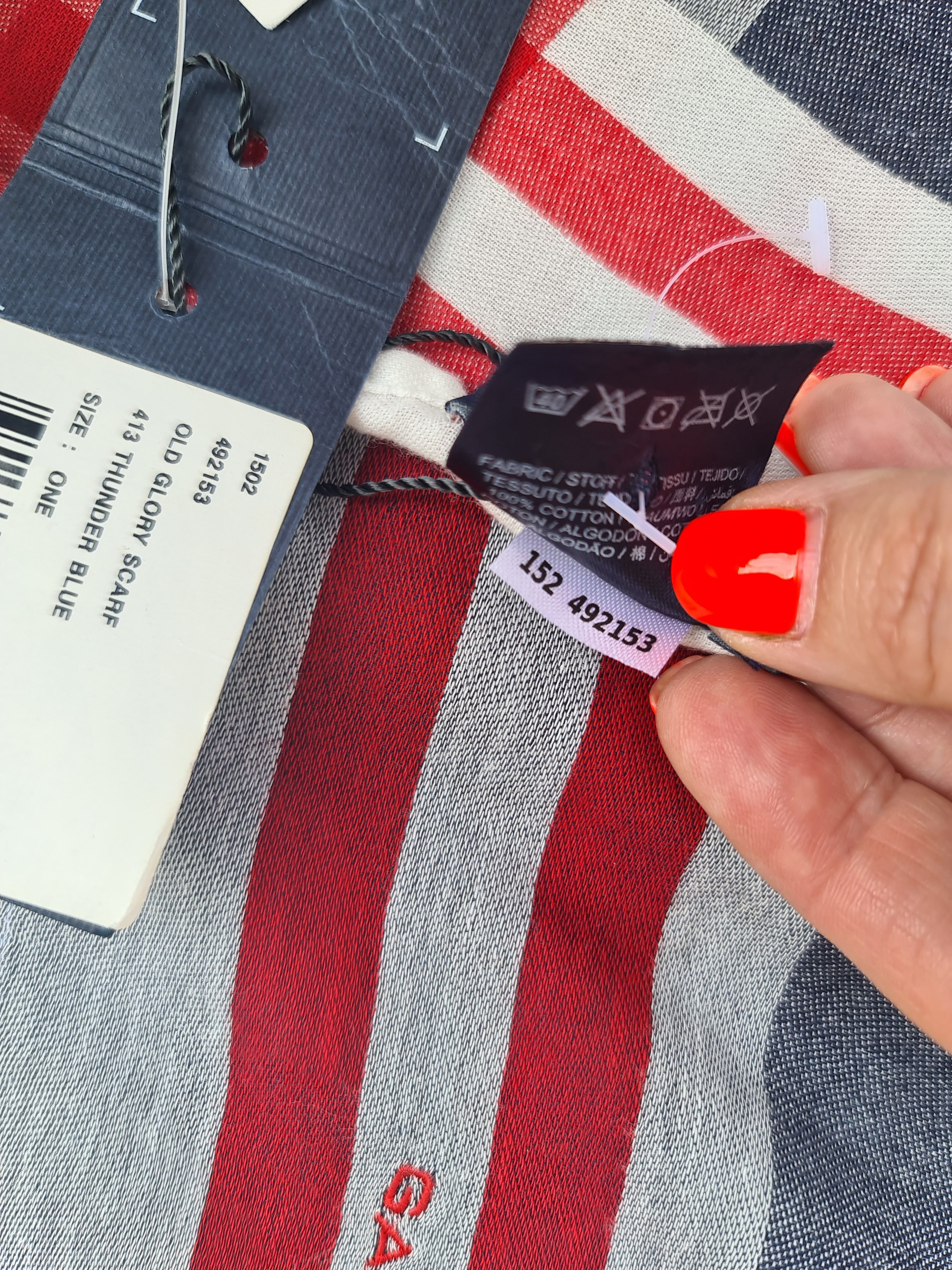Gant GANT American USA Flag Scarf Muffler cotton Size ONE SIZE - 6 Thumbnail
