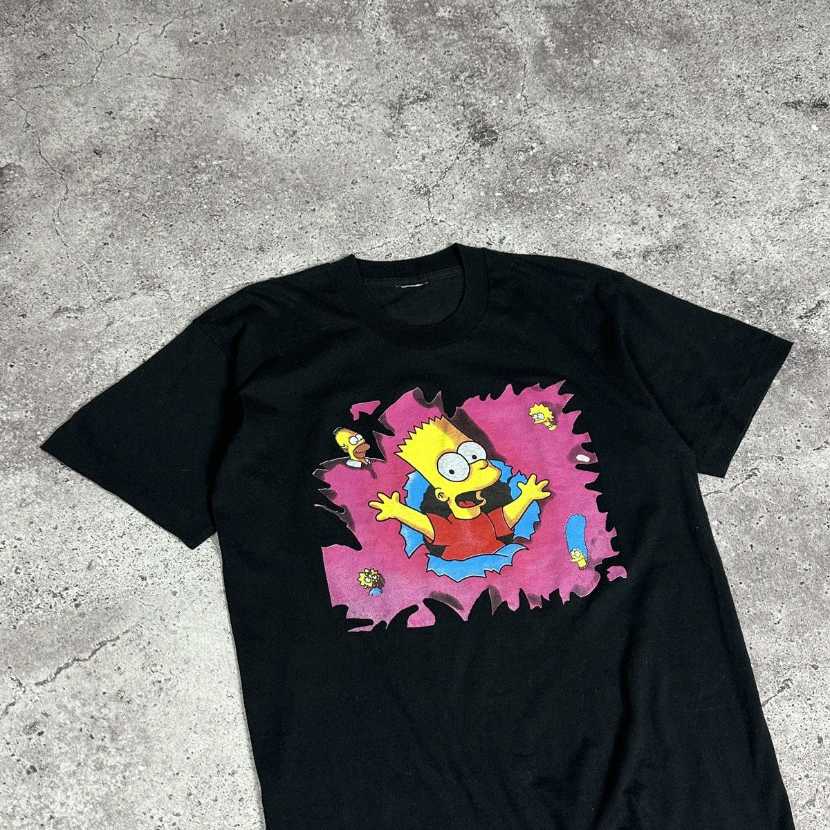 Vintage Vintage early 90s rare The Simpsons Family Poster tee Single Size US M / EU 48-50 / 2 - 3 Thumbnail