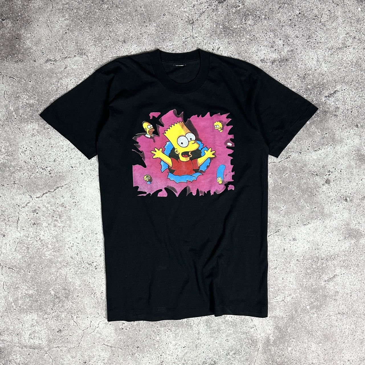 Vintage Vintage early 90s rare The Simpsons Family Poster tee Single Size US M / EU 48-50 / 2 - 1 Thumbnail