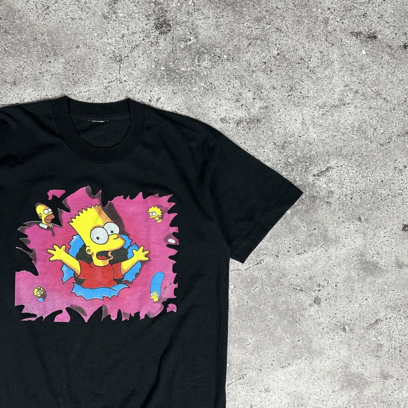 Vintage Vintage early 90s rare The Simpsons Family Poster tee Single Size US M / EU 48-50 / 2 - 2 Thumbnail