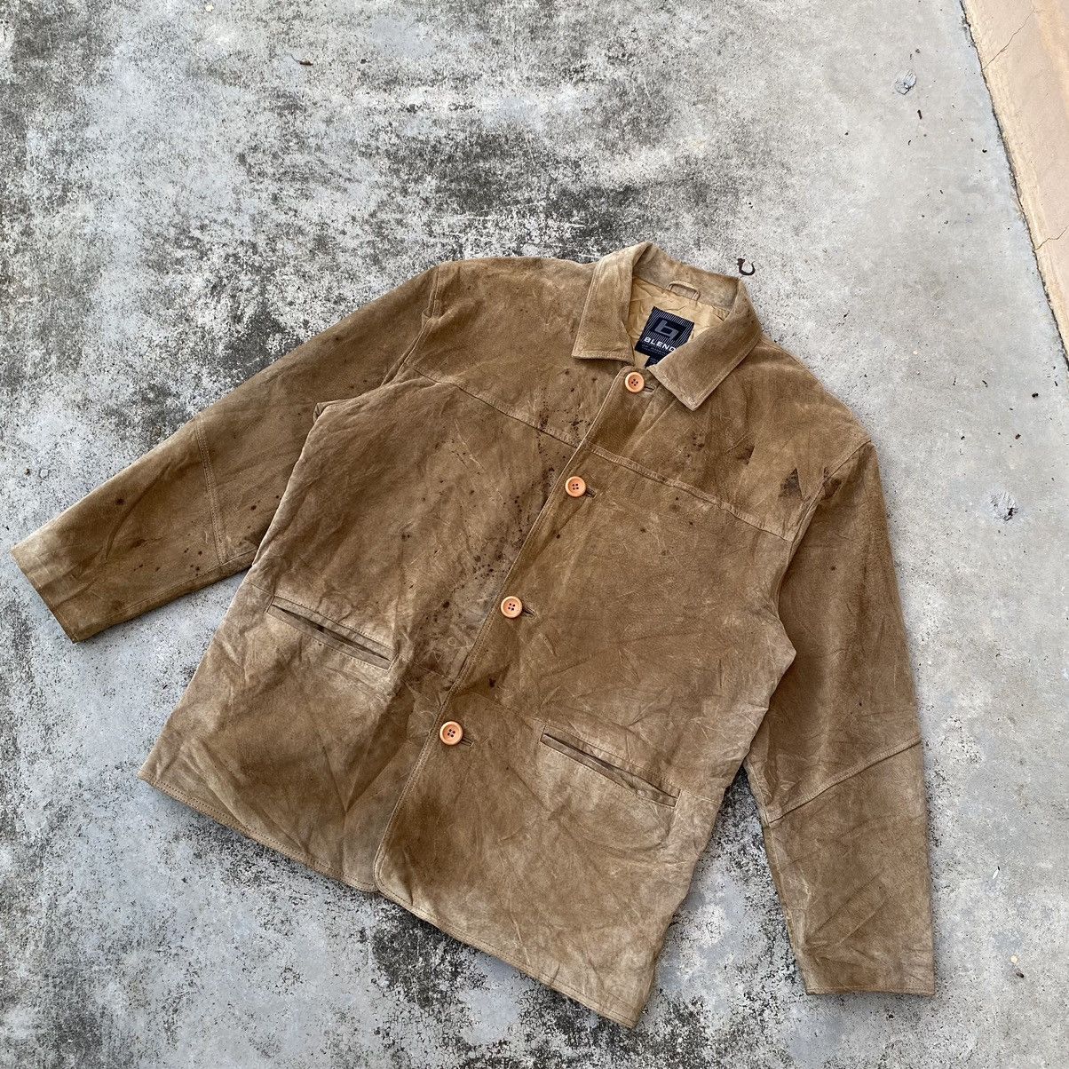 Genuine Leather Vintage Blend Suede Leather Jacket Size US L / EU 52-54 / 3 - 1 Thumbnail