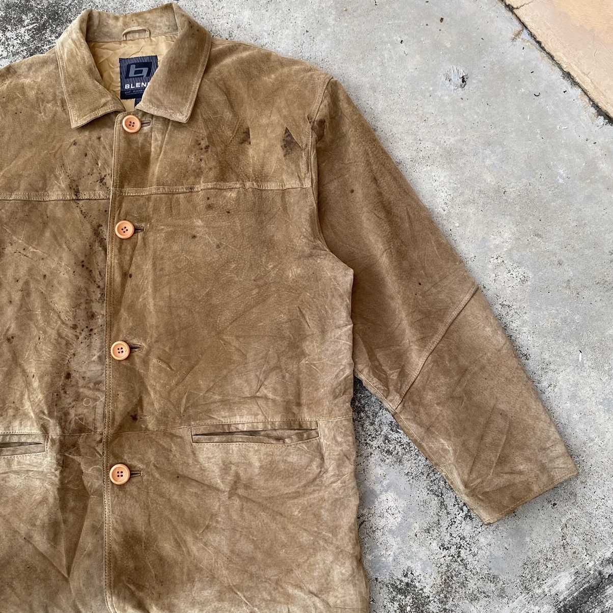 Genuine Leather Vintage Blend Suede Leather Jacket Size US L / EU 52-54 / 3 - 2 Thumbnail