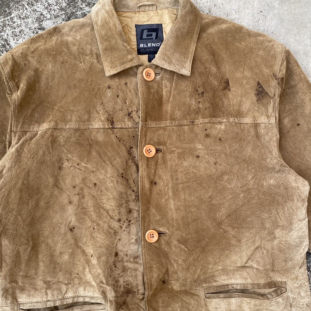 Genuine Leather Vintage Blend Suede Leather Jacket Size US L / EU 52-54 / 3 - 4 Thumbnail