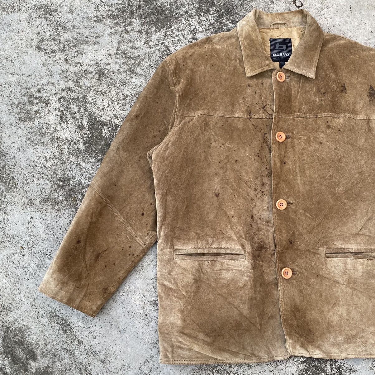 Genuine Leather Vintage Blend Suede Leather Jacket Size US L / EU 52-54 / 3 - 3 Thumbnail
