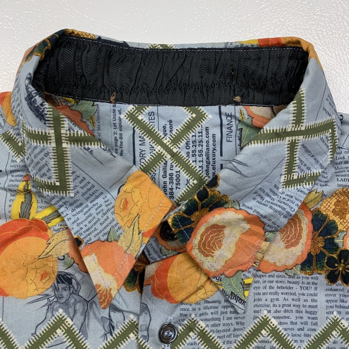 John Galliano Rare john galliano gazette fruit print paper button shirt Size US M / EU 48-50 / 2 - 5 Thumbnail