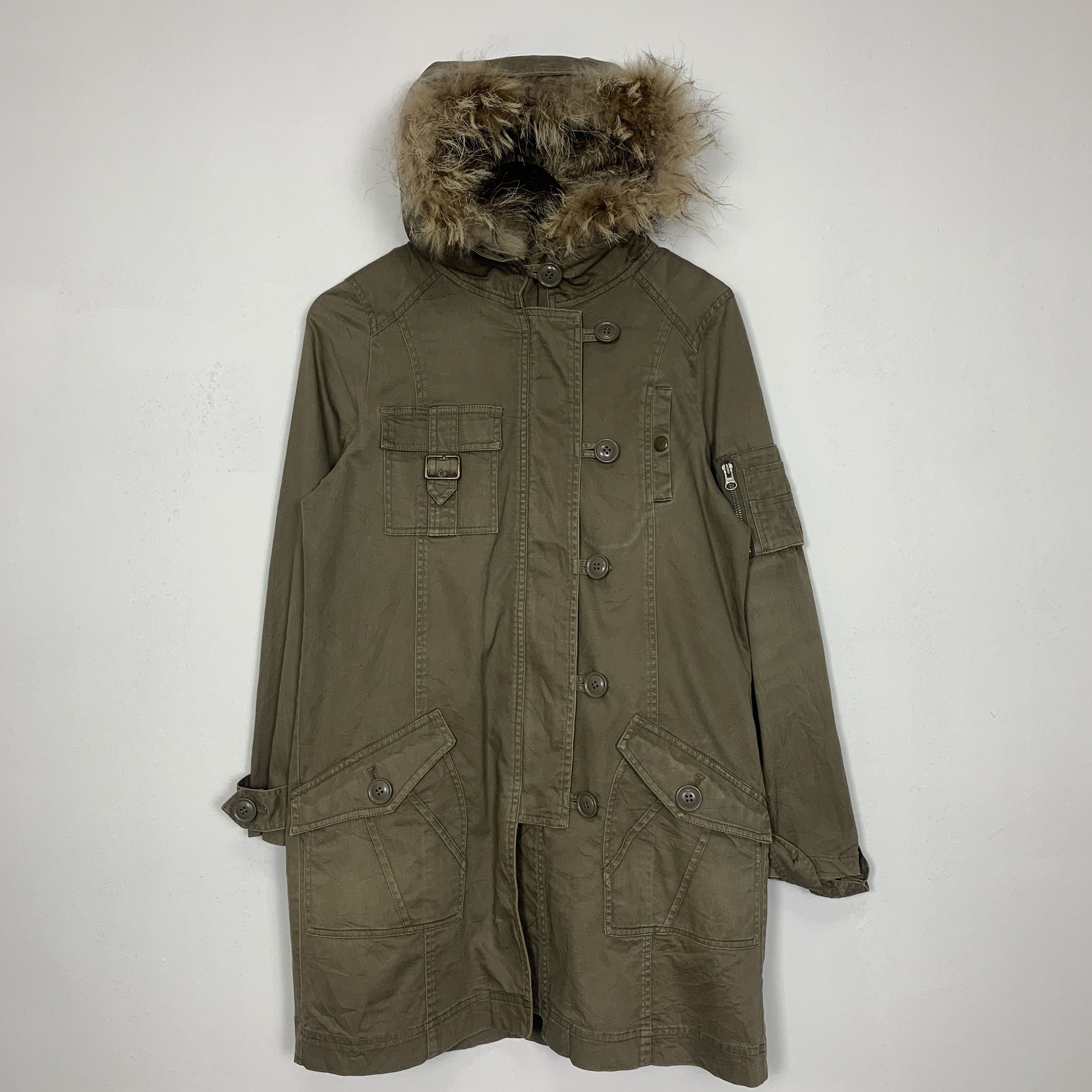 Japanese Brand Vintage MK KLEIN Cotton Sherpa Lining Hoodie Parkas J0809 Size US S / EU 44-46 / 1 - 1 Thumbnail