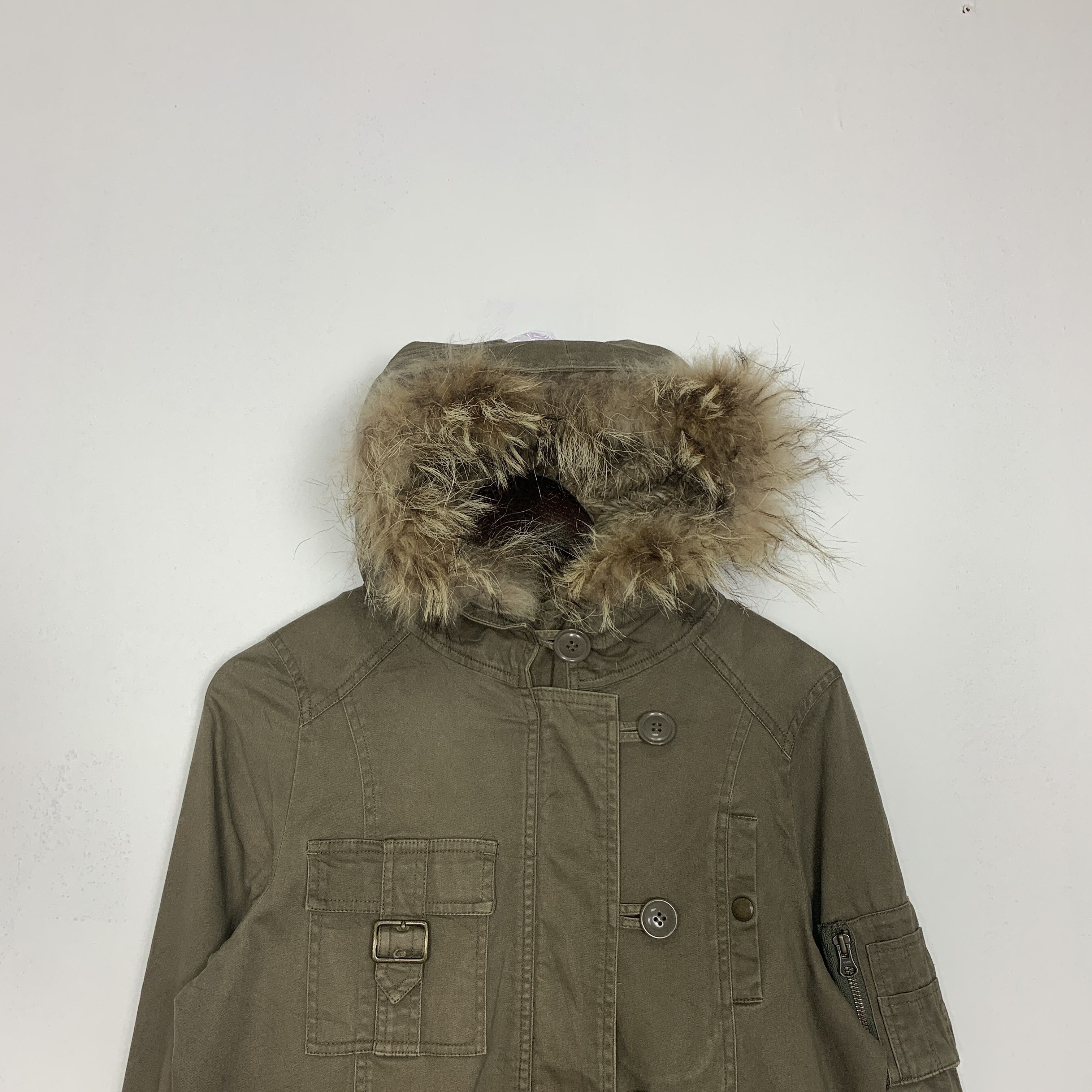 Japanese Brand Vintage MK KLEIN Cotton Sherpa Lining Hoodie Parkas J0809 Size US S / EU 44-46 / 1 - 2 Thumbnail