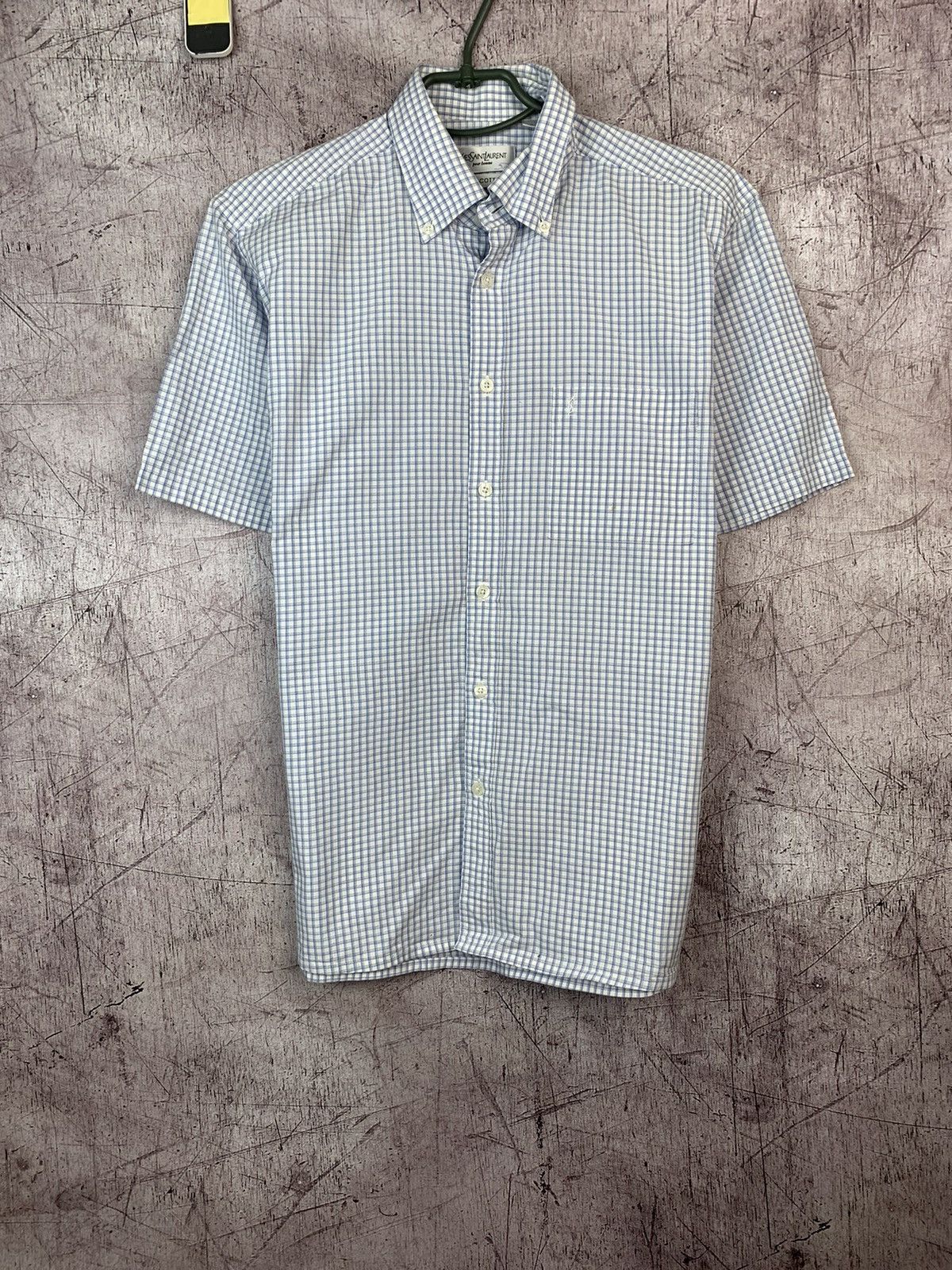 Vintage × Yves Saint Laurent Yves Saint Laurent YSL Vintage Mens Short Sleeve Shirt Size US M / EU 48-50 / 2 - 1 Thumbnail