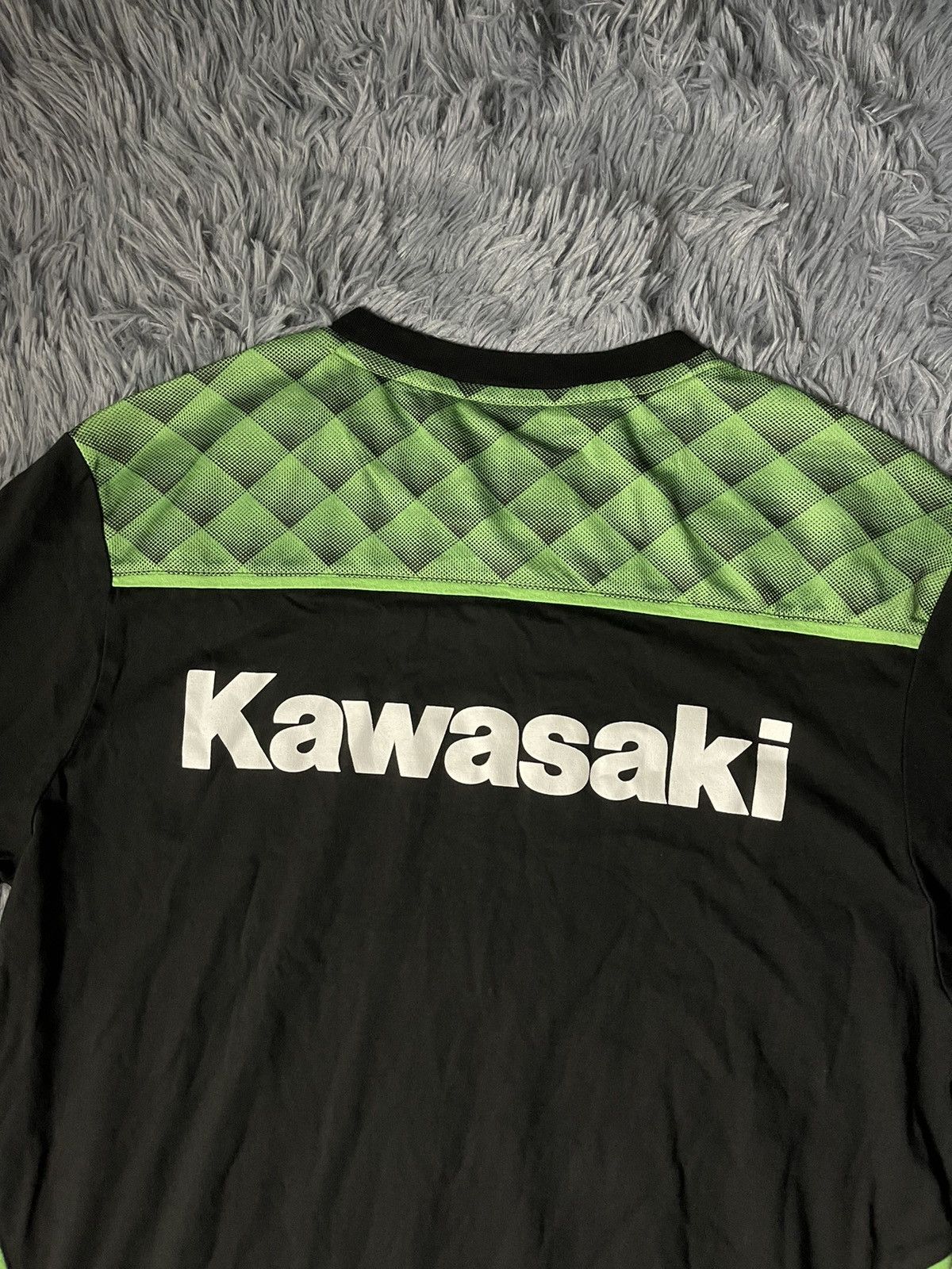Vintage Kawasaki huge logo Racing Y2K Japanese style t-shirt Size US L / EU 52-54 / 3 - 2 Thumbnail