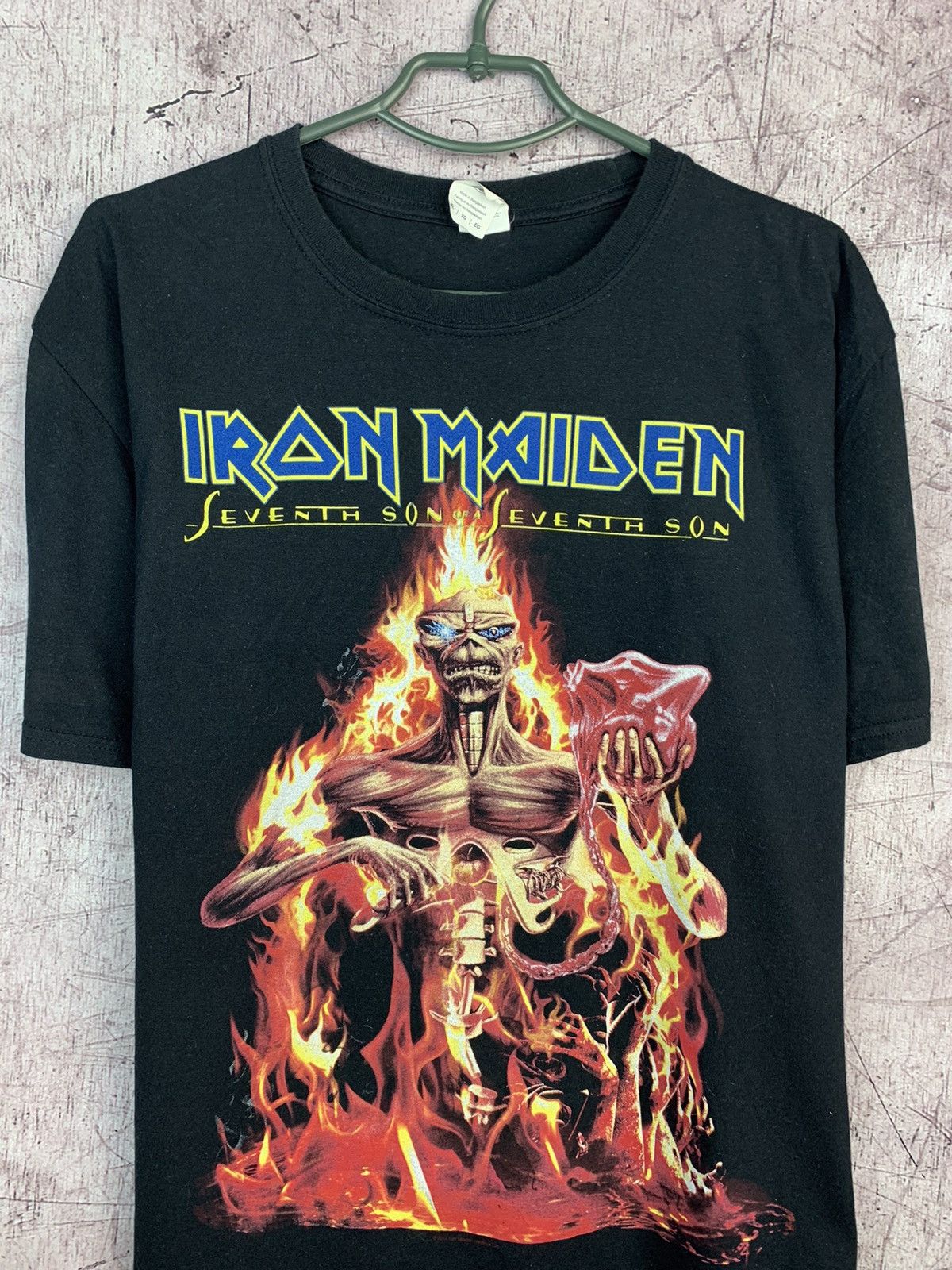Band Tees × Iron Maiden Iron Maiden Seventh Son Of A Seventh Son Vintage Tee Size US XL / EU 56 / 4 - 2 Thumbnail