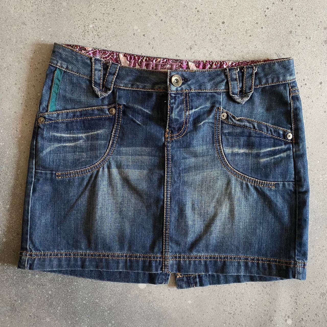 Hysteric Glamour × Japanese Brand × Vintage Y2K Super Sexy Vintage Washed Denim Mini Skirt Size 24" / US 00 / IT 34 - 1 Thumbnail
